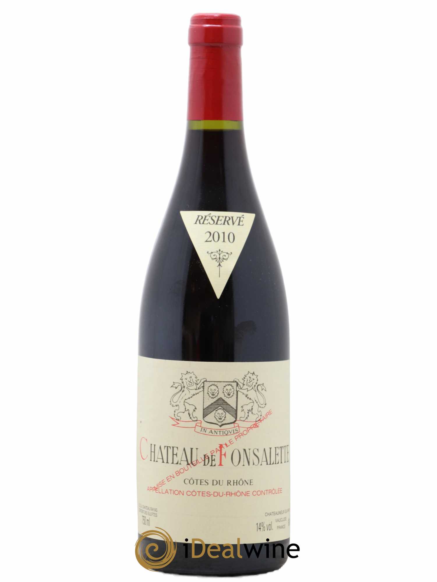 Côtes-du-Rhône Château de Fonsalette Emmanuel Reynaud 2010 - Lot de 1 bouteille - 0