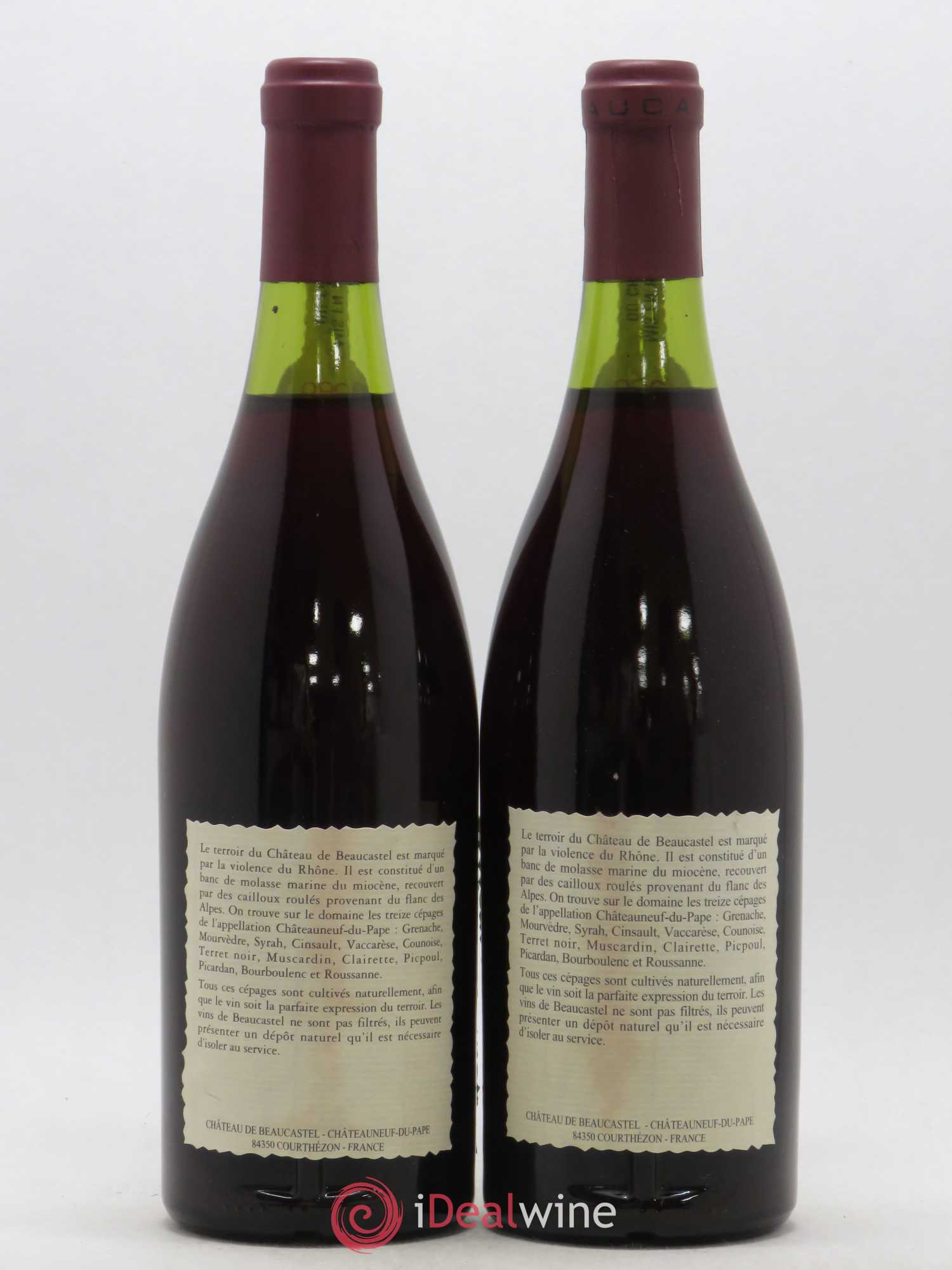 Châteauneuf-du-Pape Château de Beaucastel Famille Perrin 1989 - Lot de 2 bouteilles - 1