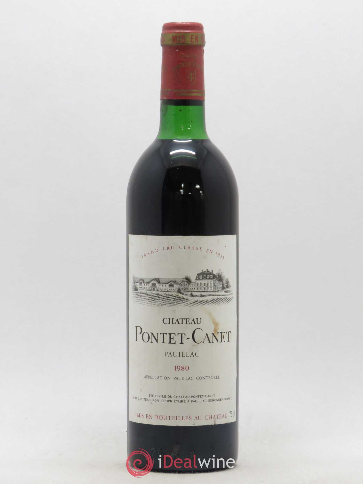 Château Pontet Canet 5ème Grand Cru Classé 1980 - Lot de 1 bouteille - 0