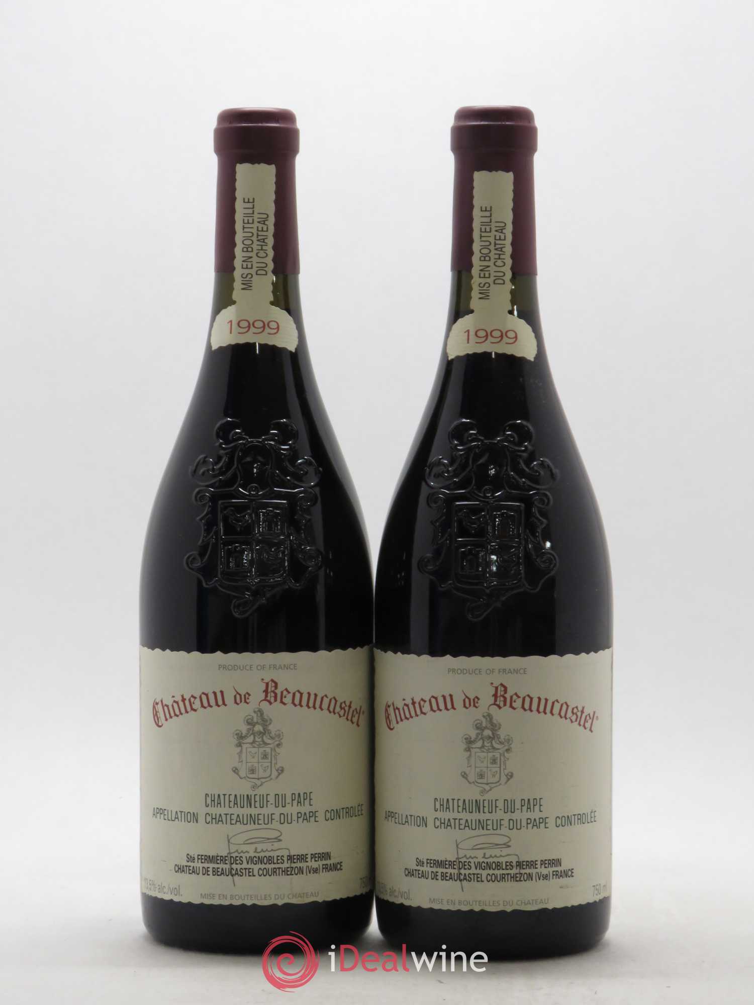 Châteauneuf-du-Pape Château de Beaucastel Famille Perrin 1999 - Lot de 2 bouteilles - 0