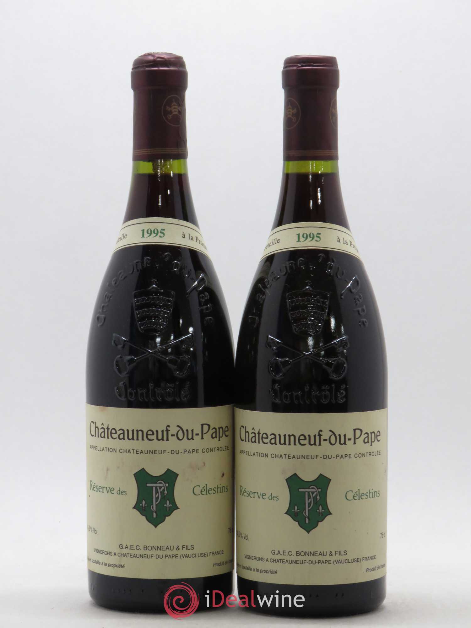 Châteauneuf-du-Pape Réserve des Célestins Henri Bonneau & Fils 1995 - Lot de 2 bouteilles - 0