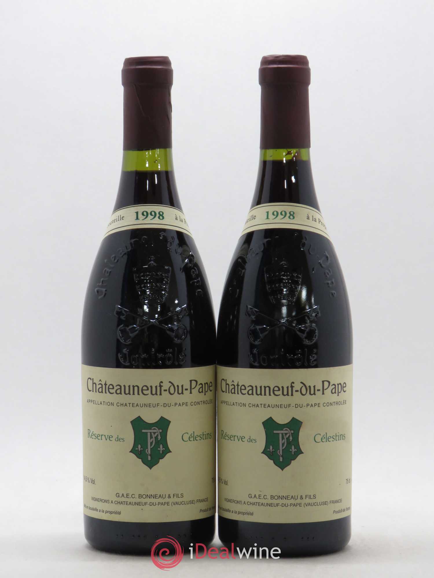 Châteauneuf-du-Pape Réserve des Célestins Henri Bonneau & Fils 1998 - Lot de 2 bouteilles - 0