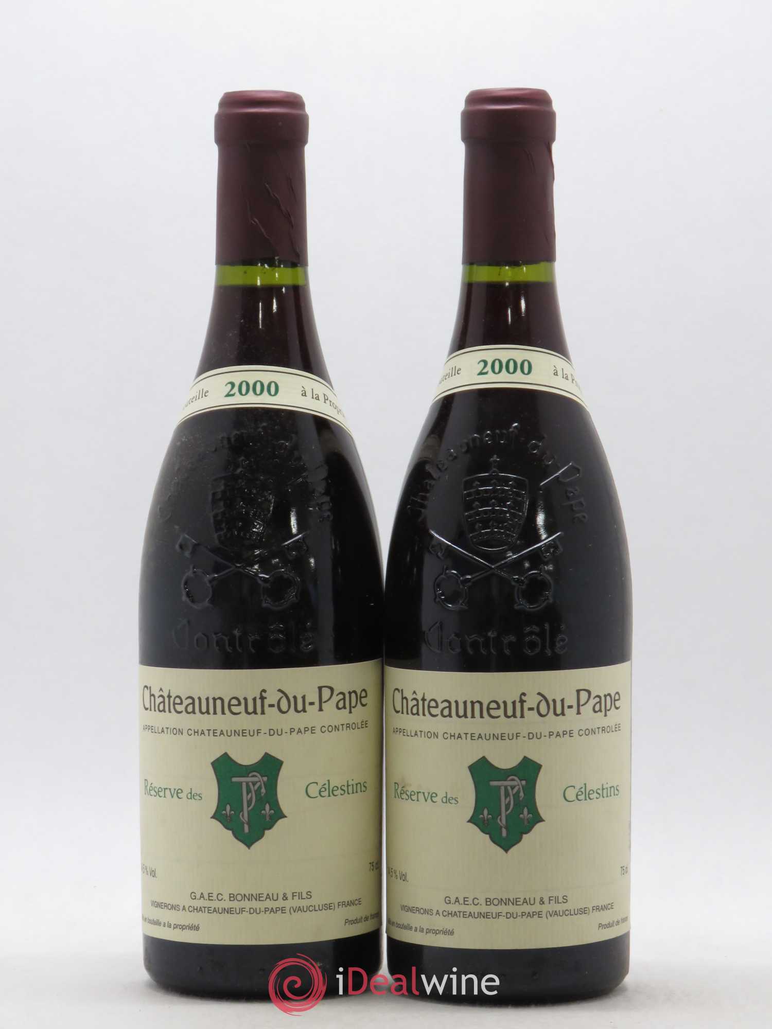 Châteauneuf-du-Pape Réserve des Célestins Henri Bonneau & Fils 2000 - Lot de 2 bouteilles - 0