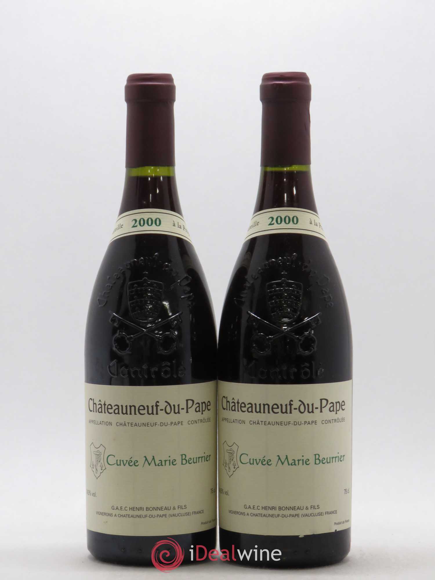 Châteauneuf-du-Pape Marie Beurrier Henri Bonneau & Fils 2000 - Lot de 2 bouteilles - 0