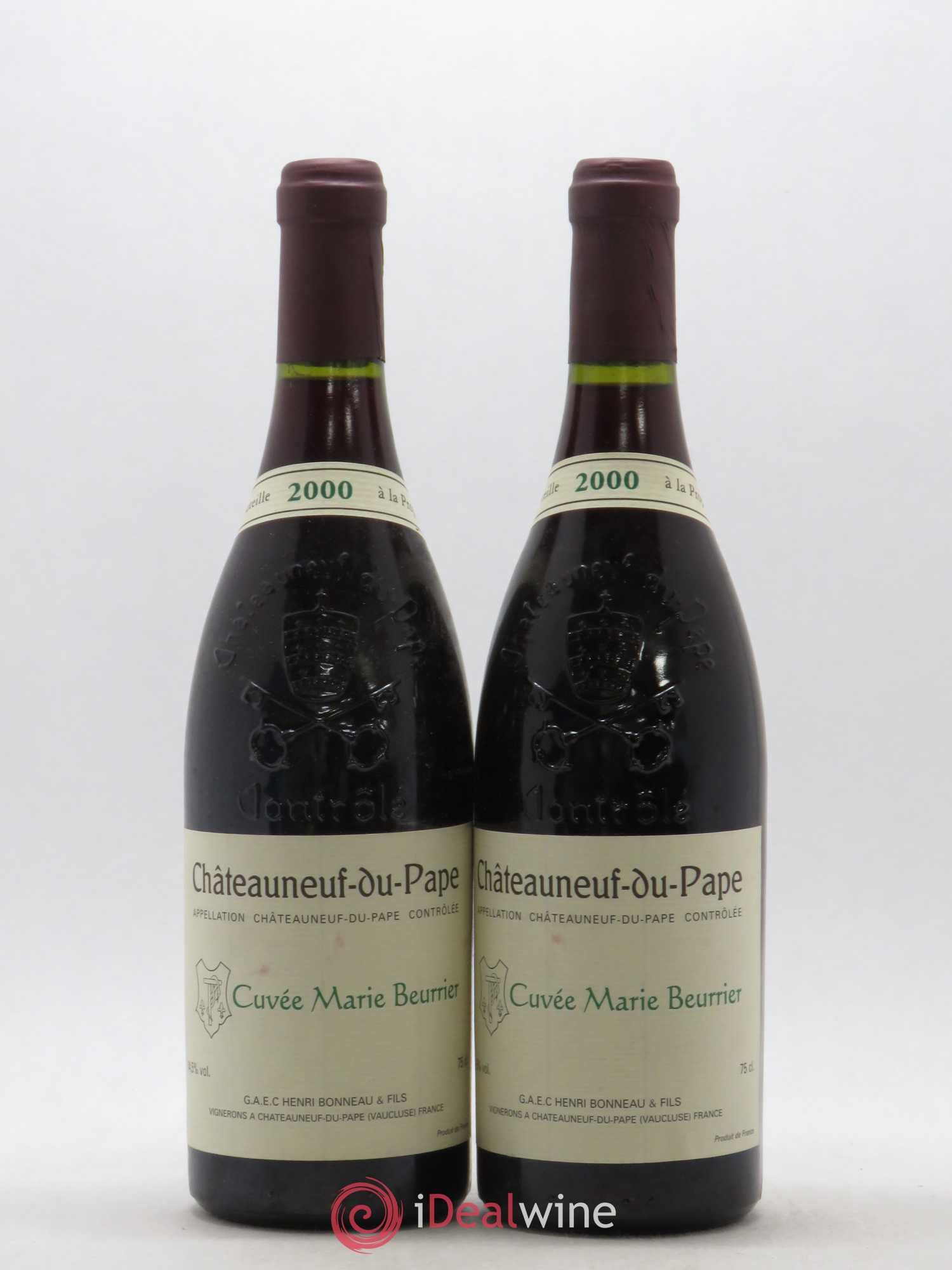Châteauneuf-du-Pape Marie Beurrier Henri Bonneau & Fils 2000 - Lot de 2 bouteilles - 0