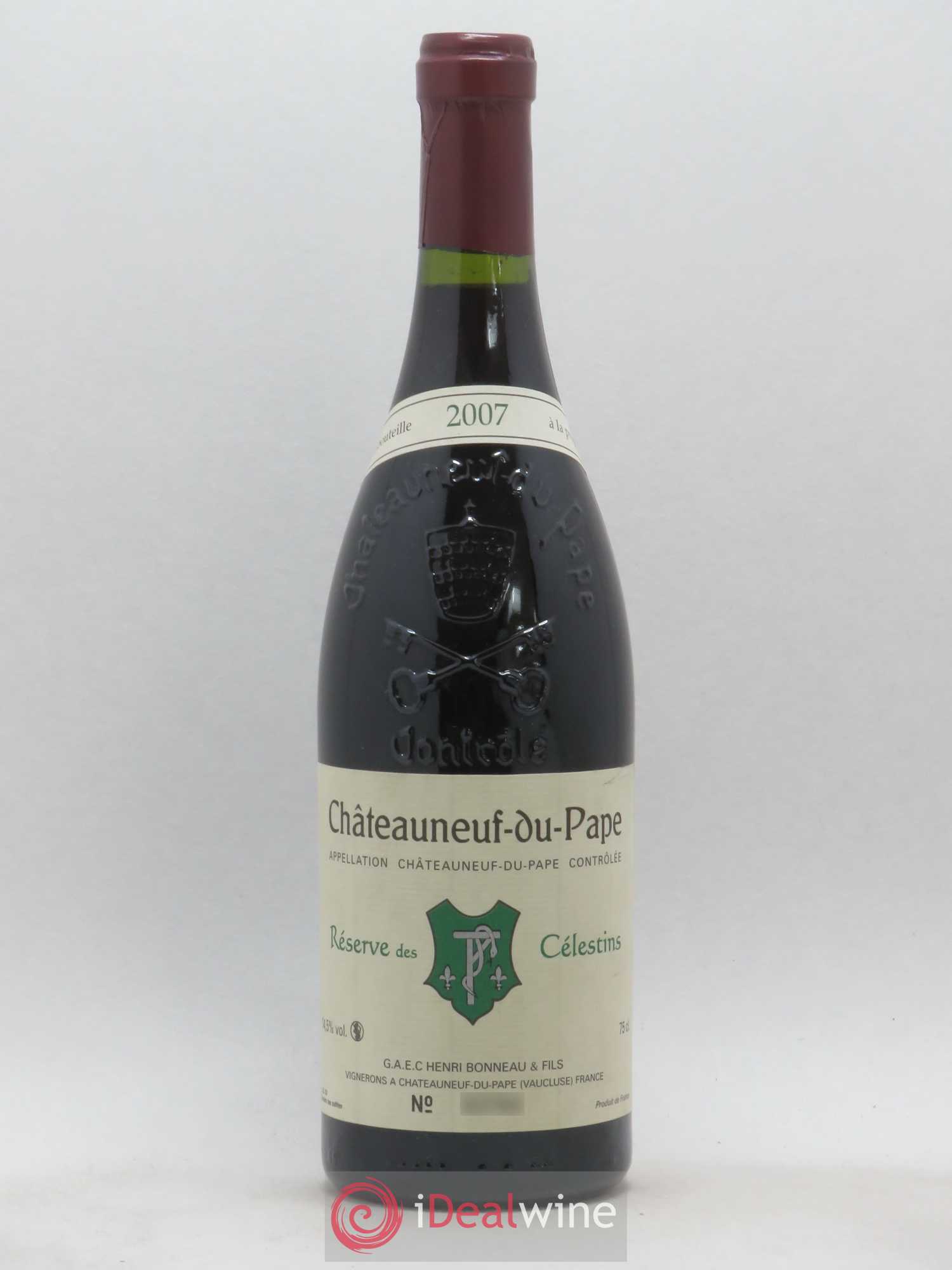Châteauneuf-du-Pape Réserve des Célestins Henri Bonneau & Fils 2007 - Lot de 1 bouteille - 0