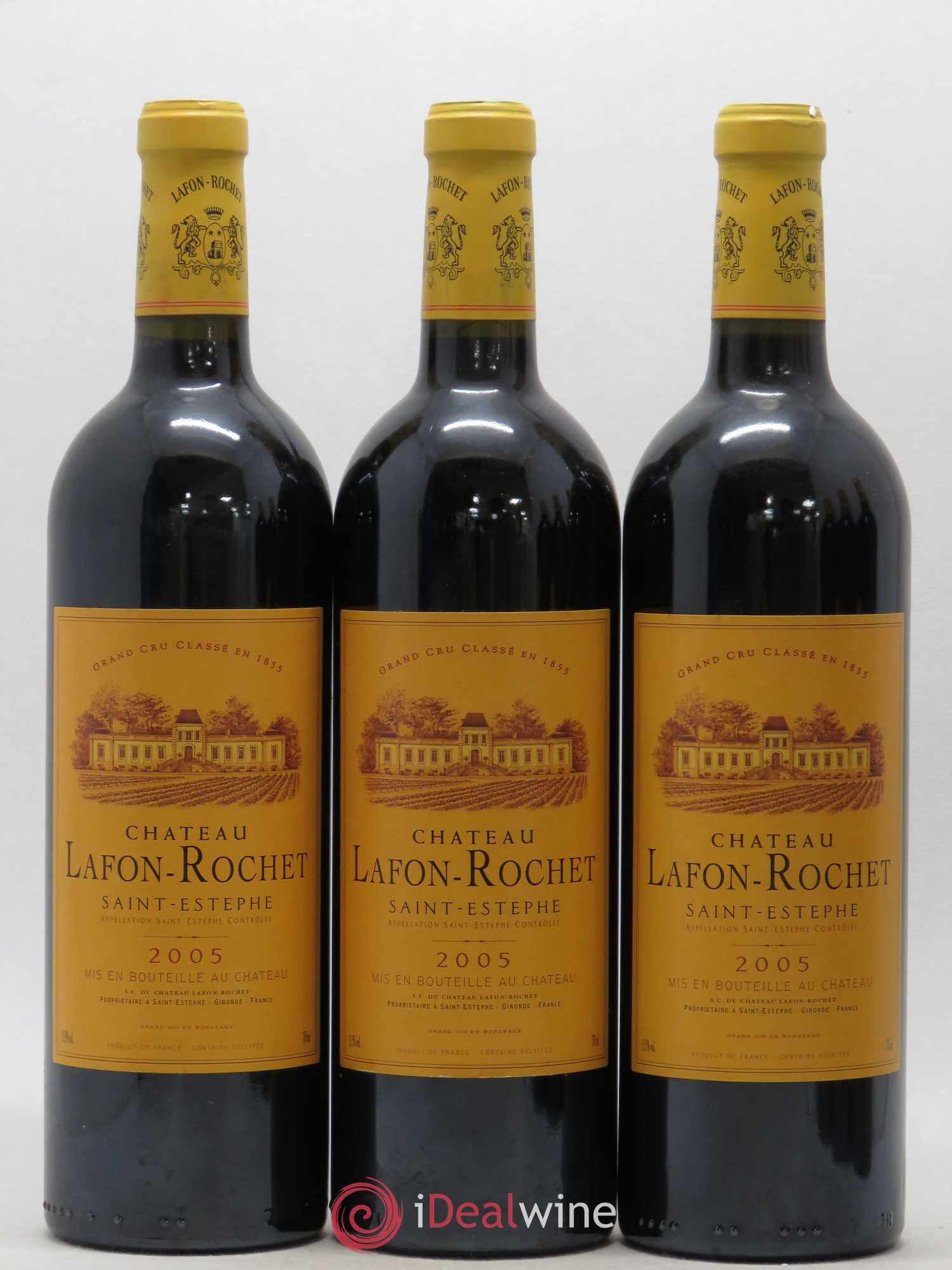 Château Lafon Rochet 4ème Grand Cru Classé 2005 - Lot de 6 bouteilles - 1