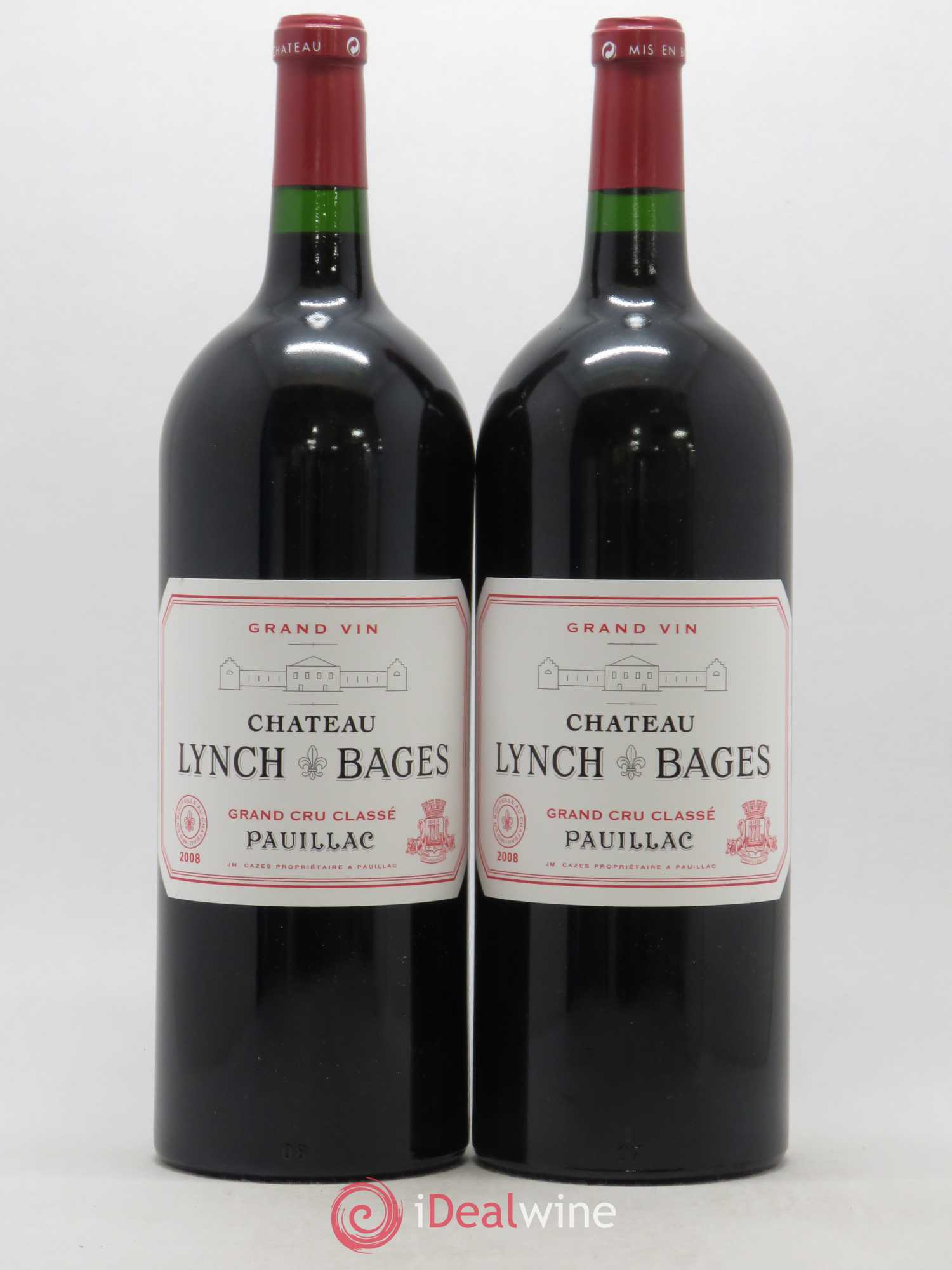 Château Lynch Bages 5ème Grand Cru Classé 2008 - Lot de 2 magnums - 0