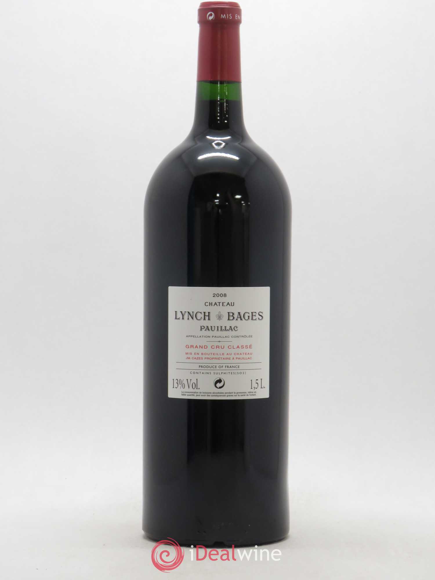 Château Lynch Bages 5ème Grand Cru Classé 2008 - Lot de 1 magnum - 1