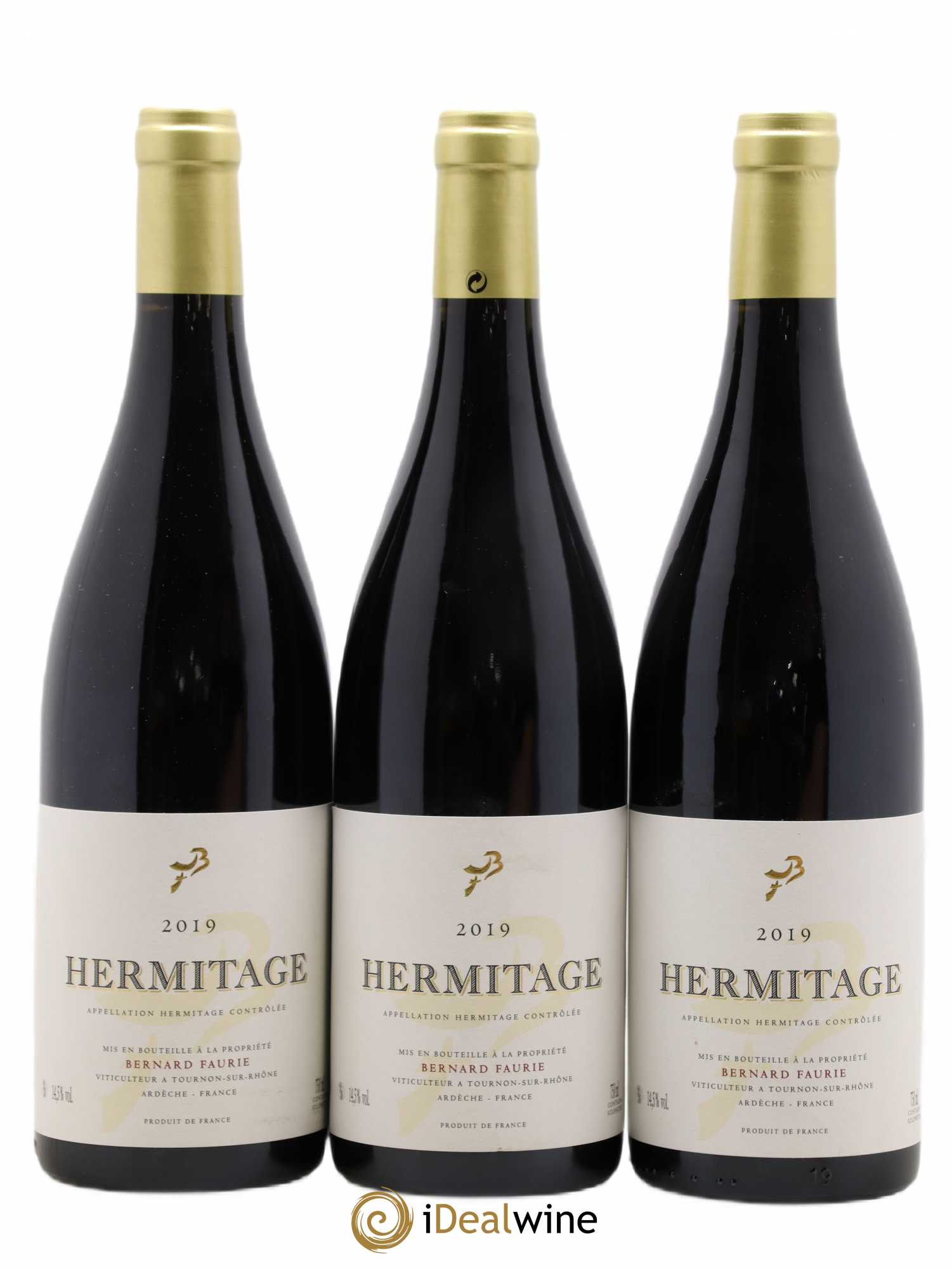 Hermitage Bessards Méal (capsule dorée) Bernard Faurie 2019 - Lot de 3 bouteilles - 0