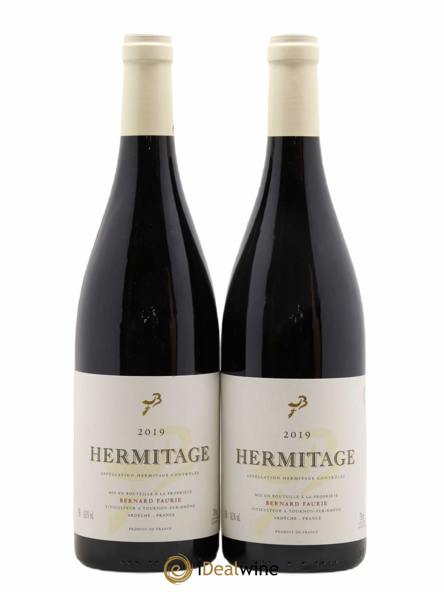 Hermitage Bernard Faurie 2019 - Lot de 2 bouteilles - 0
