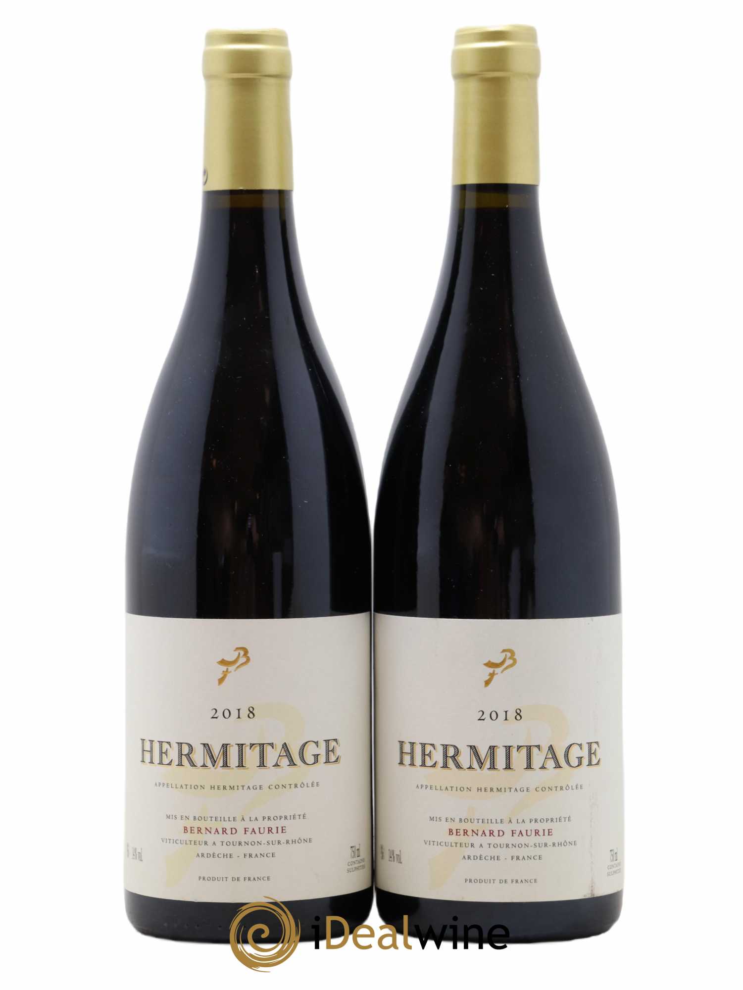 Hermitage Bessards Méal (capsule dorée) Bernard Faurie 2018 - Lot de 2 bouteilles - 0