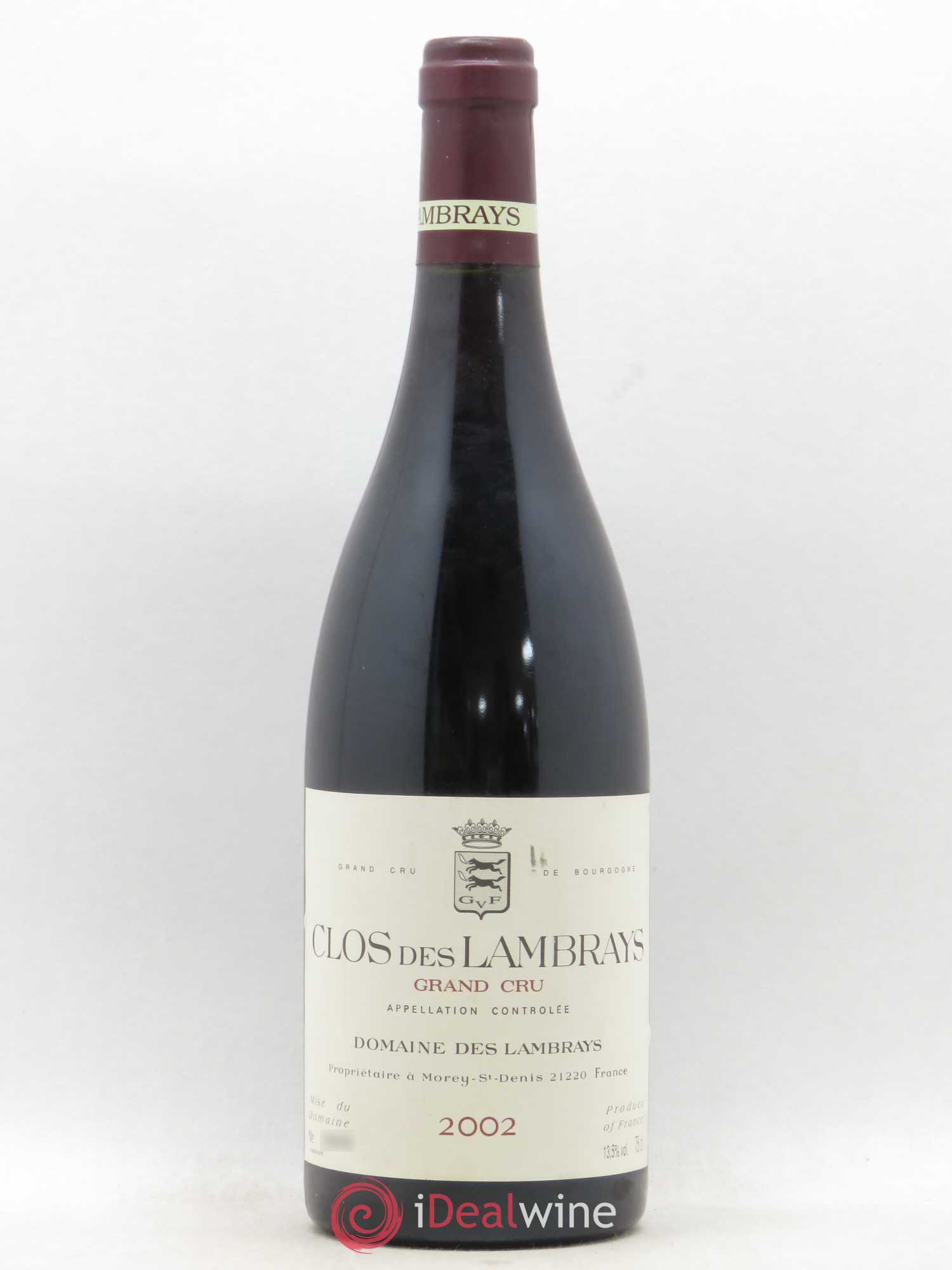Clos des Lambrays Grand Cru Domaine des Lambrays 2002 - Lot de 1 bouteille - 0