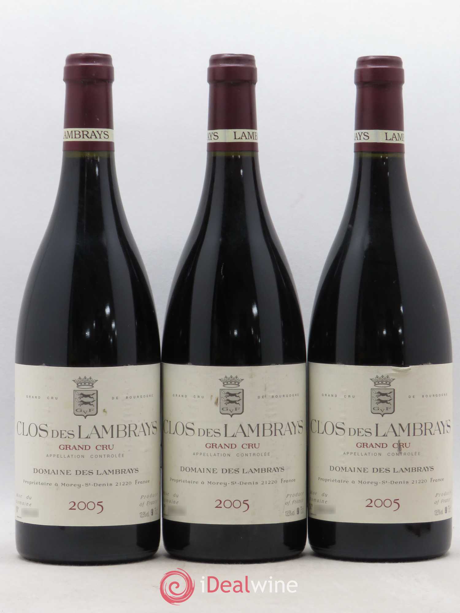Clos des Lambrays Grand Cru Domaine des Lambrays 2005 - Lot de 3 bouteilles - 0