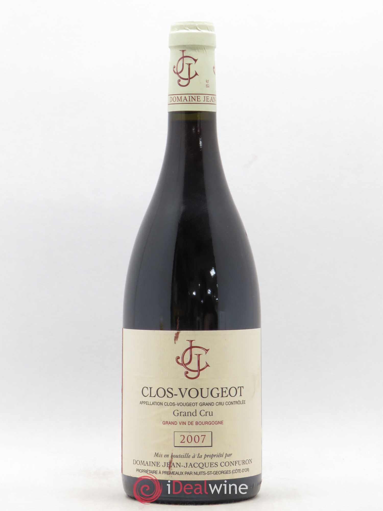 Clos de Vougeot Grand Cru Jean-Jacques Confuron 2007 - Lot de 1 bouteille - 0