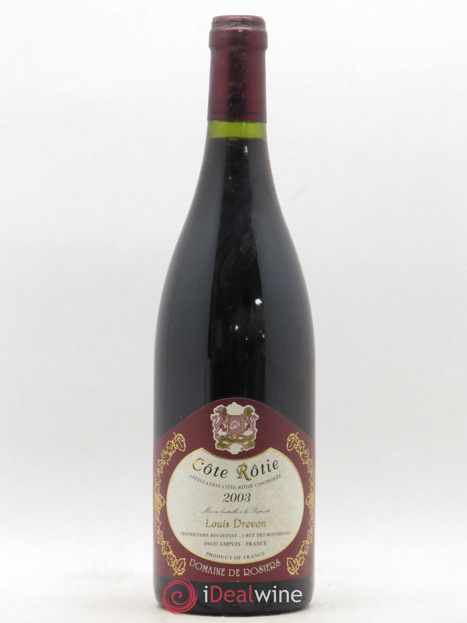 Côte-Rôtie Louis Drevon 2003 - Posten von 1 Flasche - 0