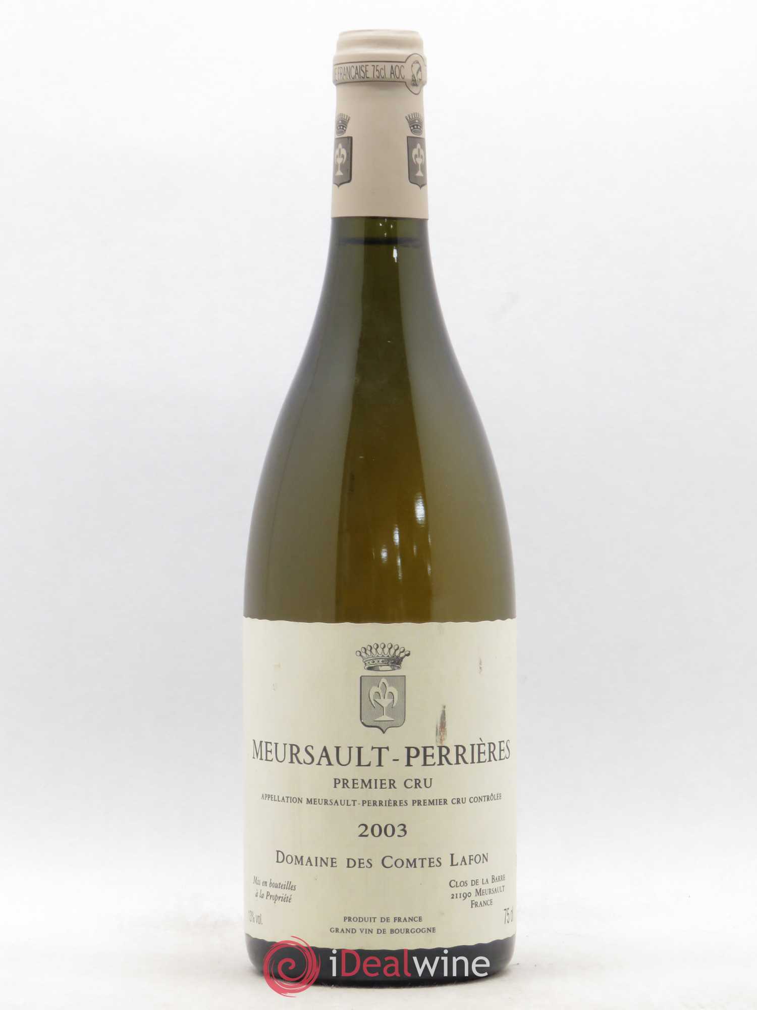 Meursault 1er Cru Perrières Comtes Lafon (Domaine des) 2003 - Lot de 1 bouteille - 0