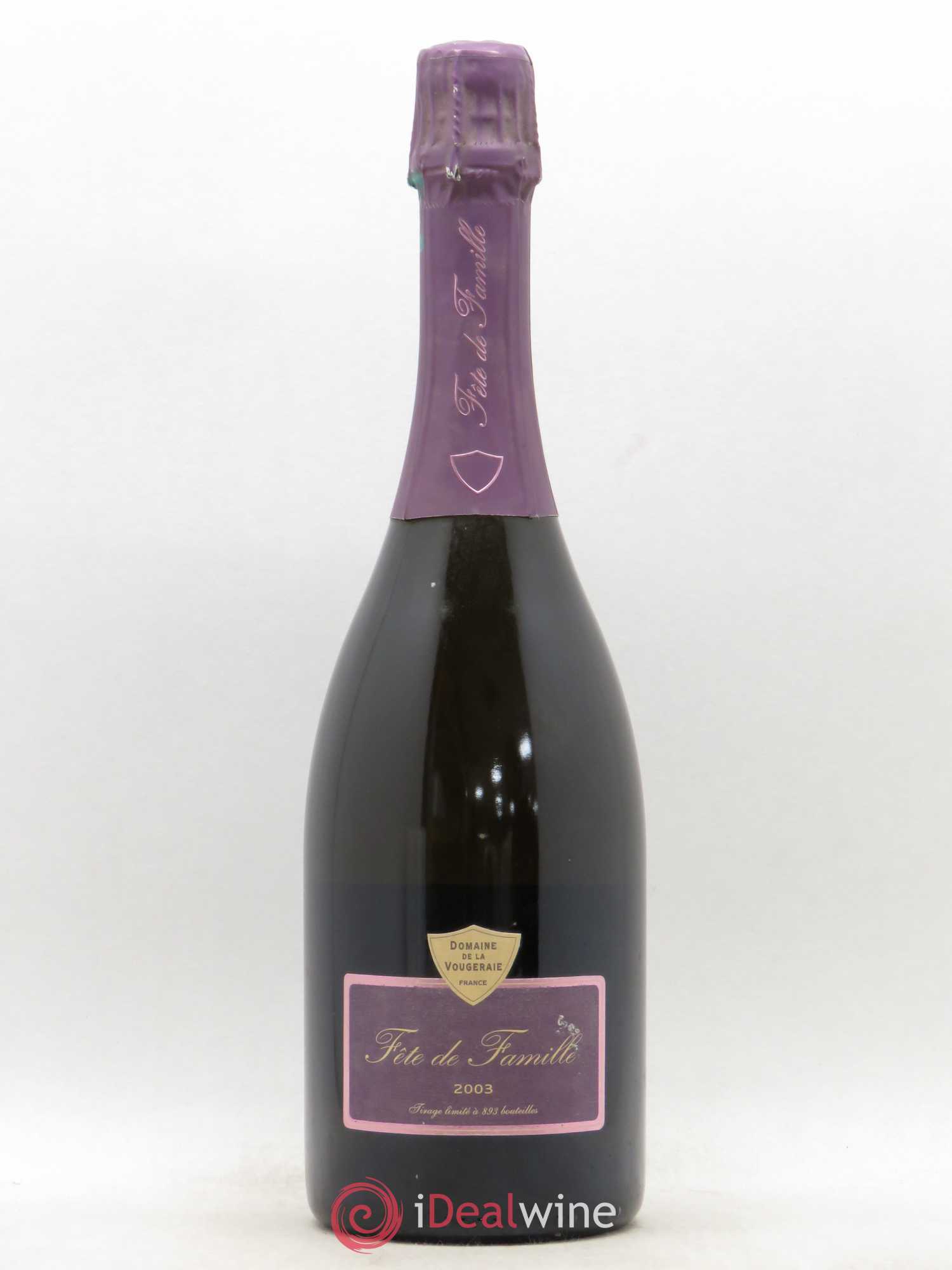 Crémant de Bourgogne Fête de Famille Domaine de la Vougeraie 2003 - Posten von 1 Flasche - 0
