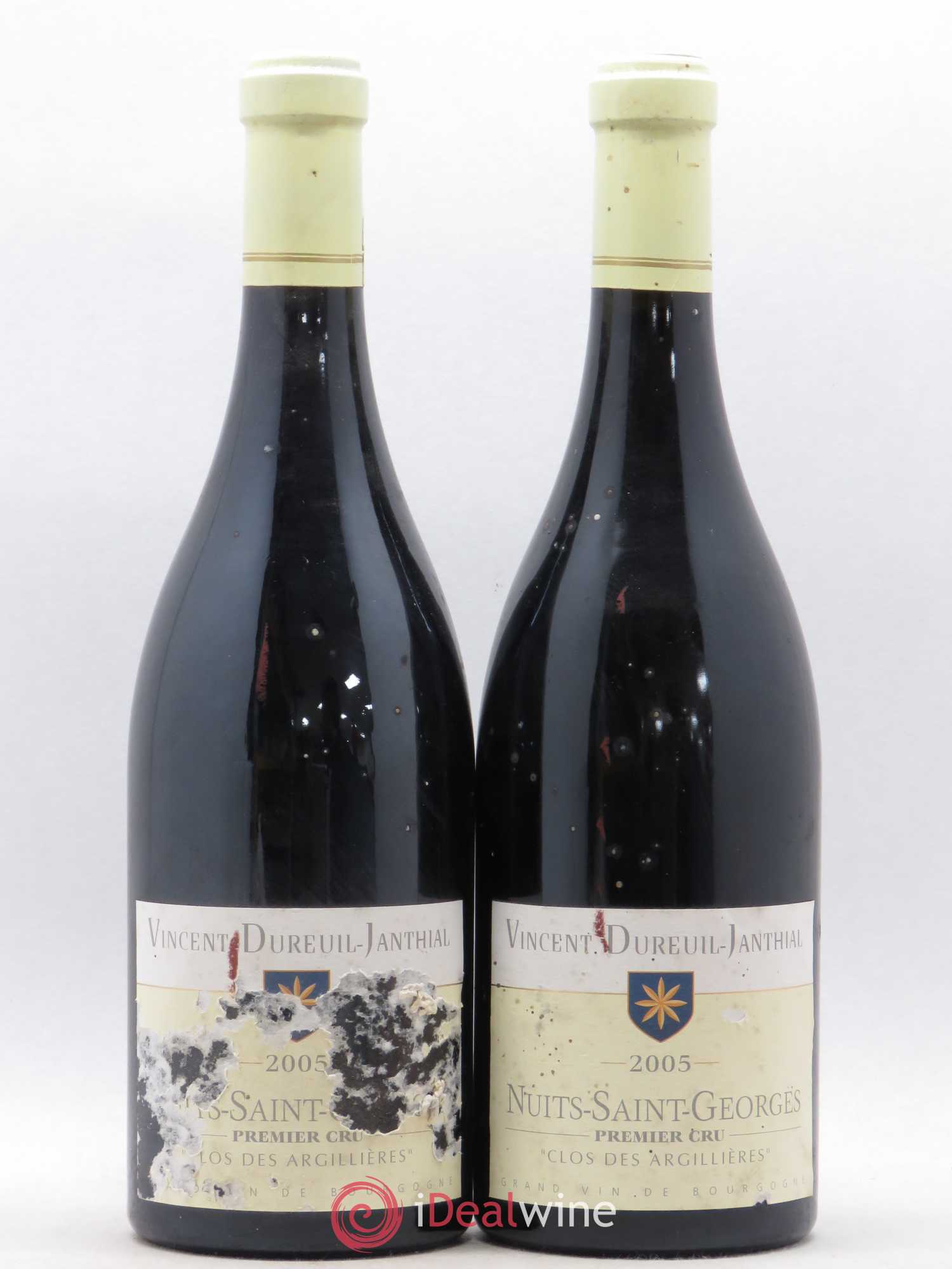 Nuits-Saint-Georges 1er Cru Clos Des Argillières Vincent Dureuil Janthial 2005 - Posten von 2 Flaschen - 0