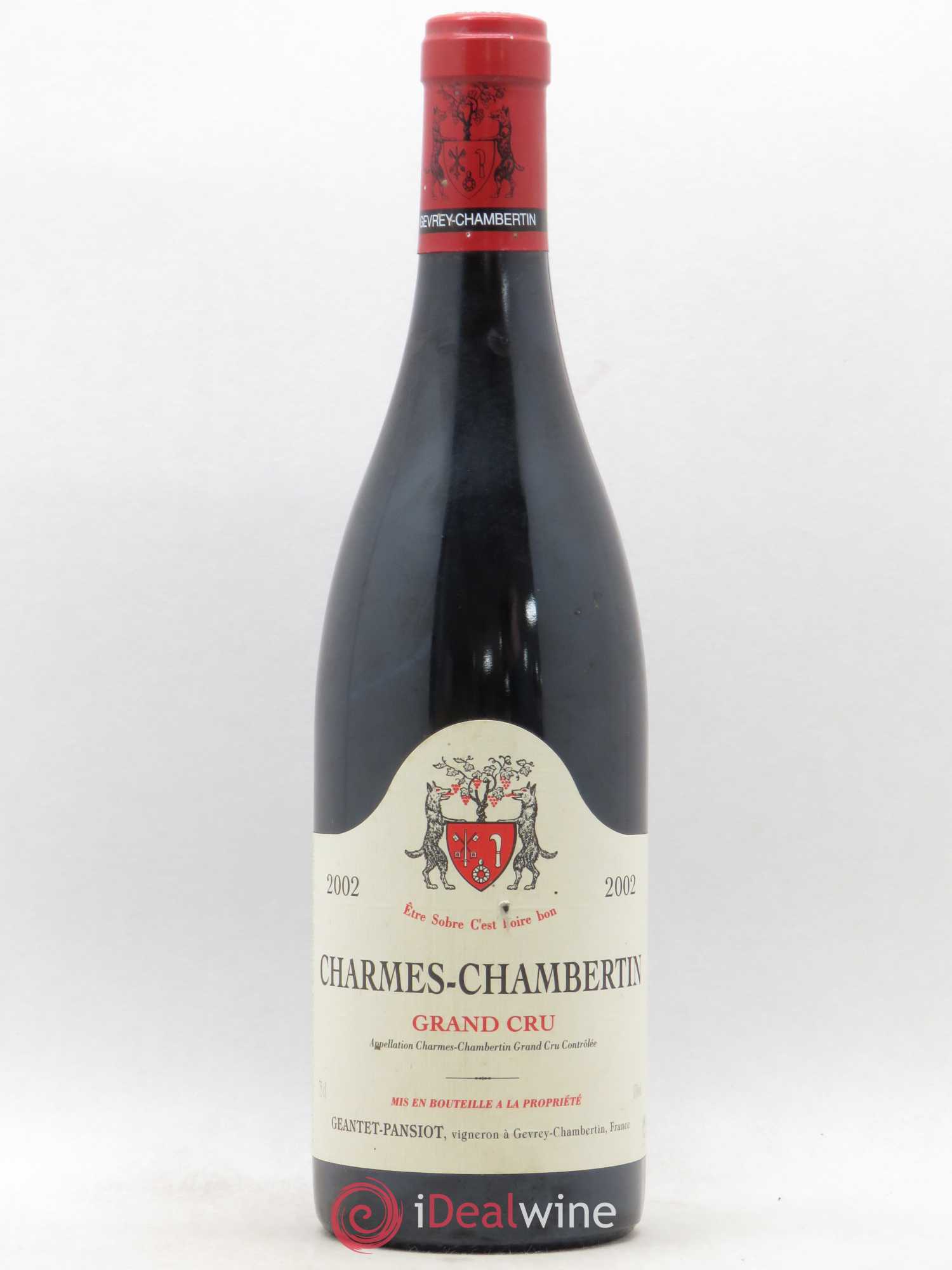 Charmes-Chambertin Grand Cru Geantet-Pansiot 2002 - Lot de 1 bouteille - 0