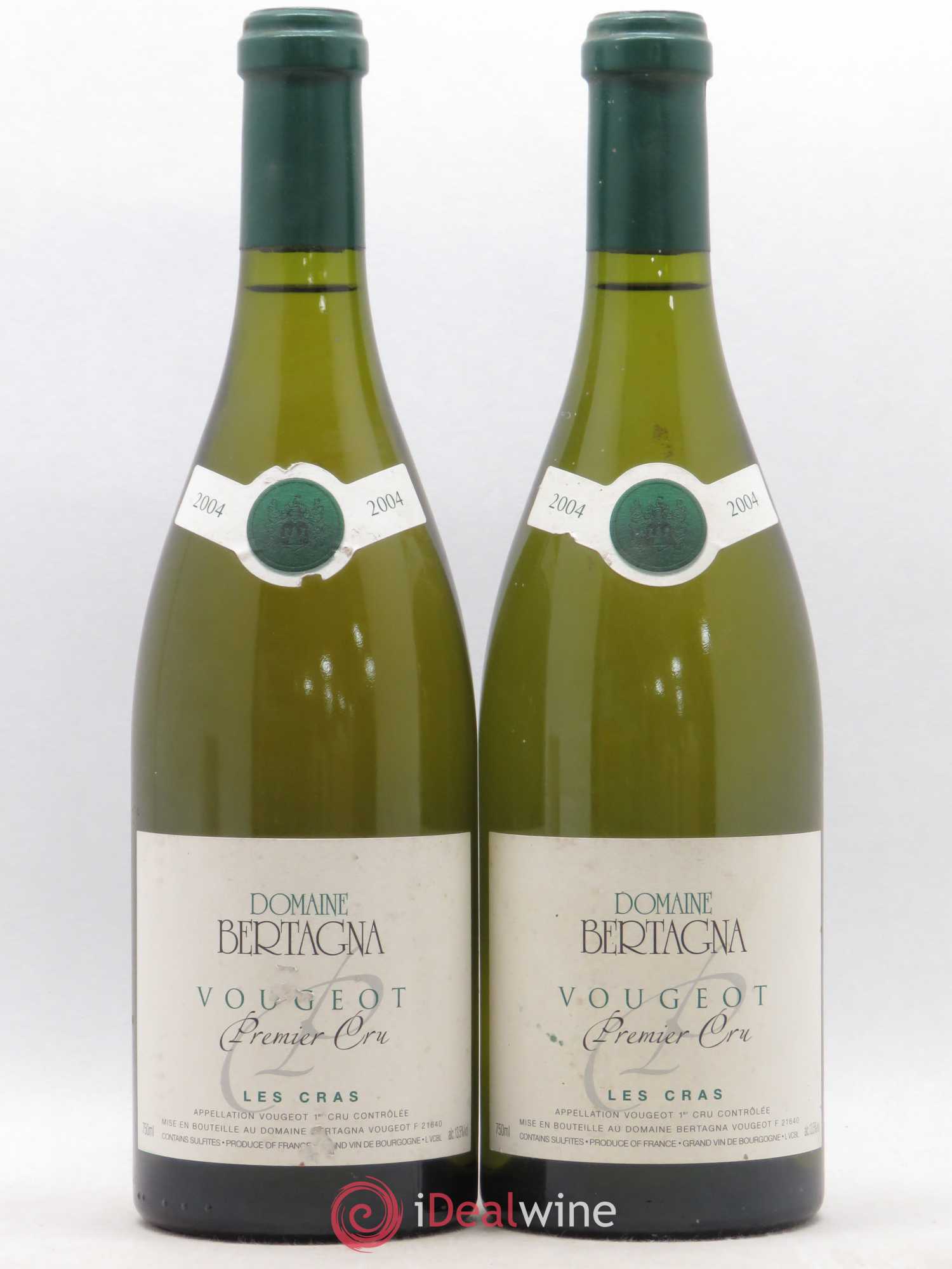Vougeot 1er Cru Les Cras Bertagna 2004 - Lot de 2 bouteilles - 0