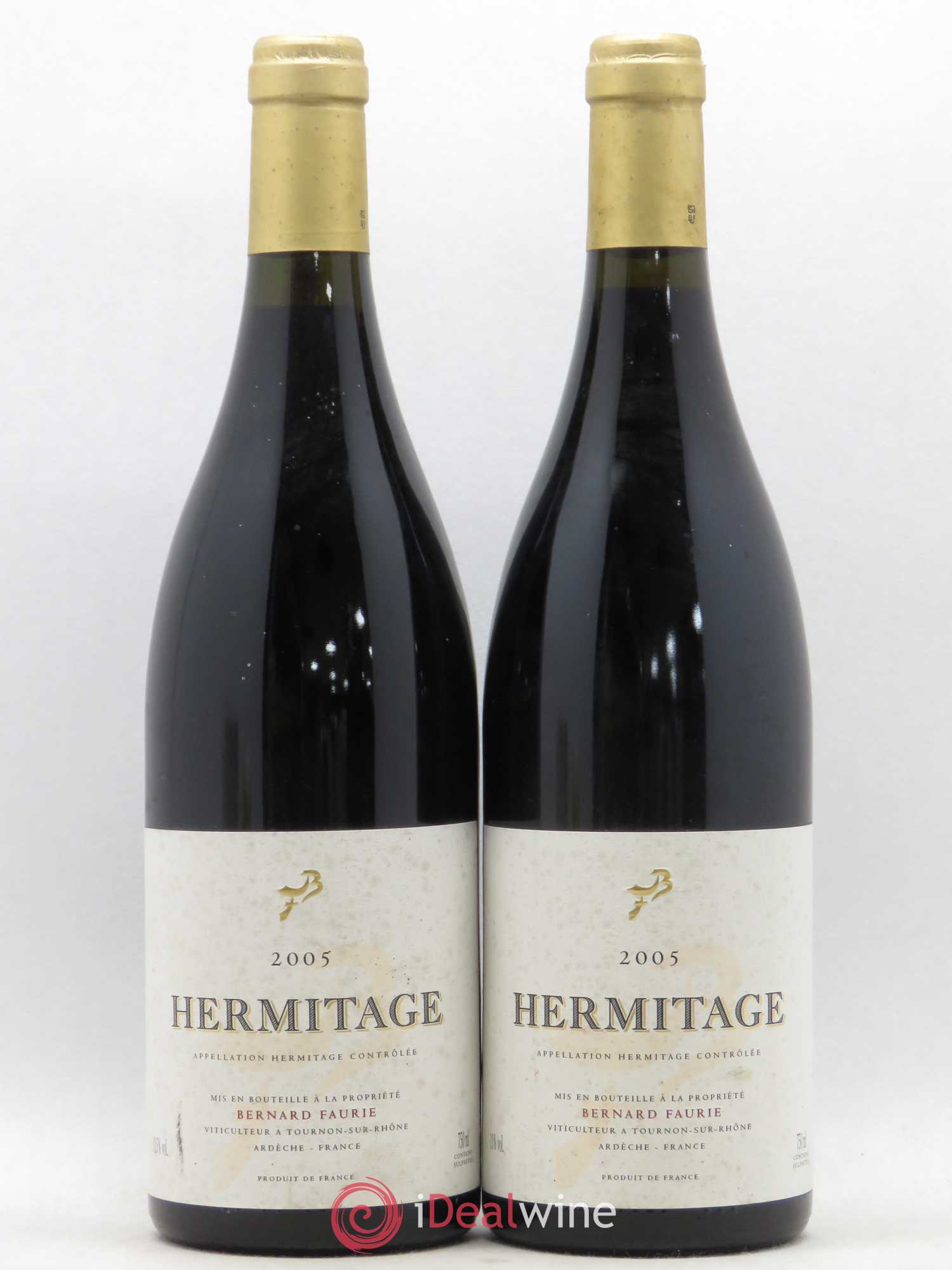 Hermitage Bessards Méal (capsule dorée) Bernard Faurie 2005 - Lot de 2 bouteilles - 0