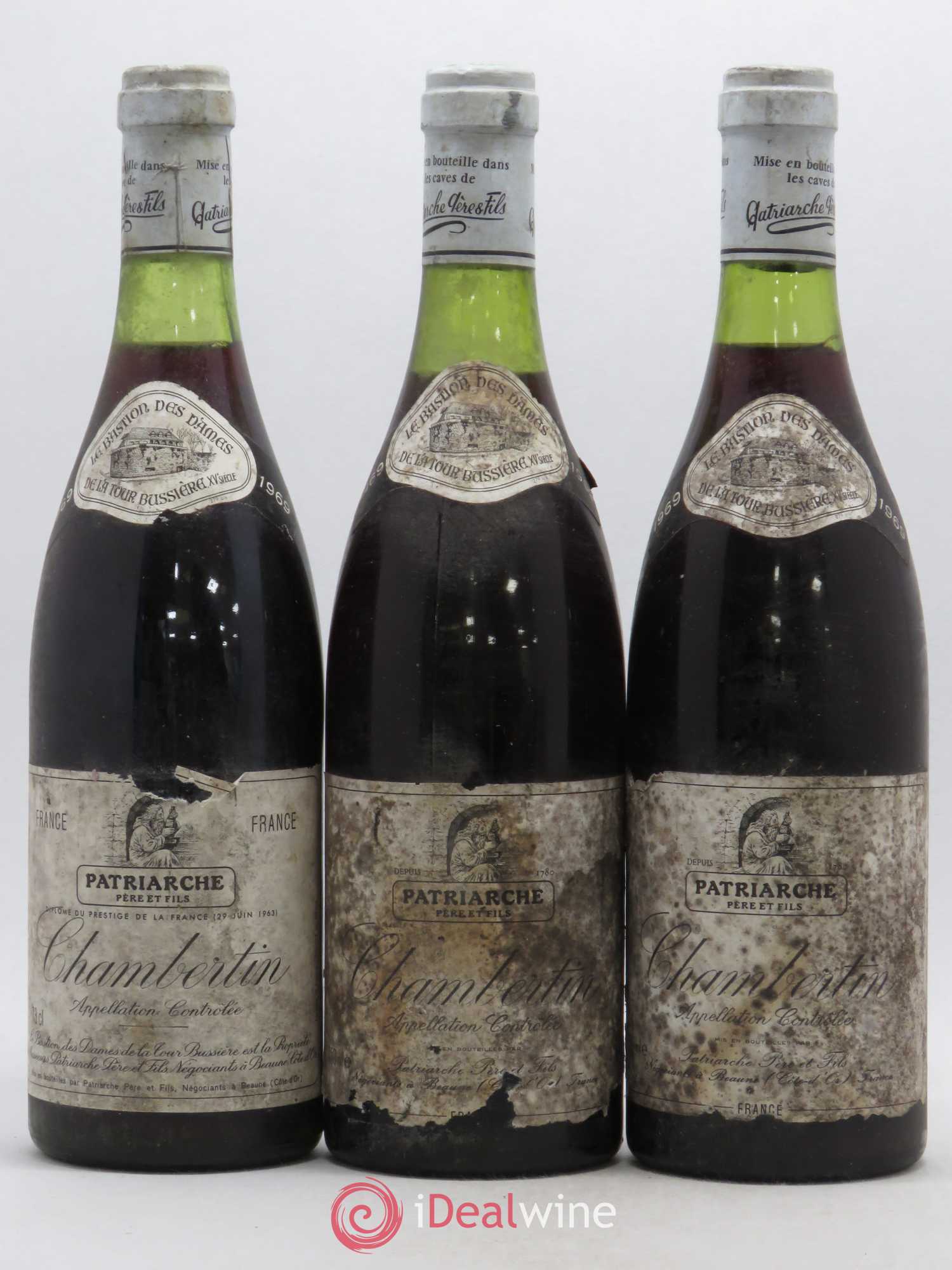 Chambertin Grand Cru Patriarche Père et Fils 1969 - Posten von 3 Flaschen - 0