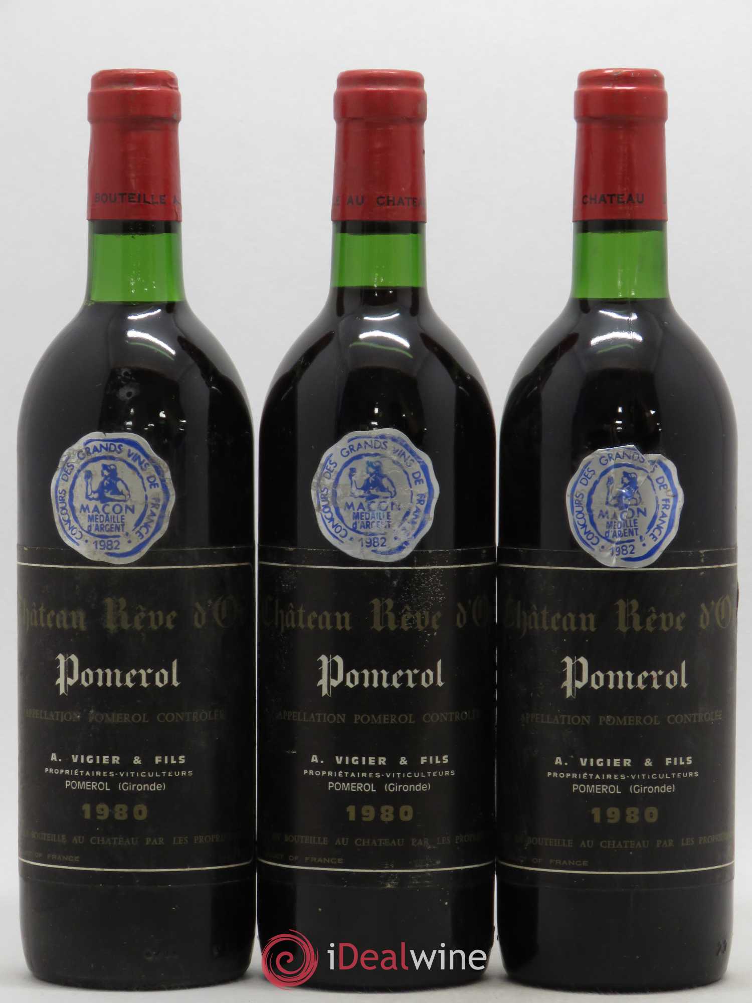 Château Rêve d'Or 1980 - Lot de 3 bouteilles - 0