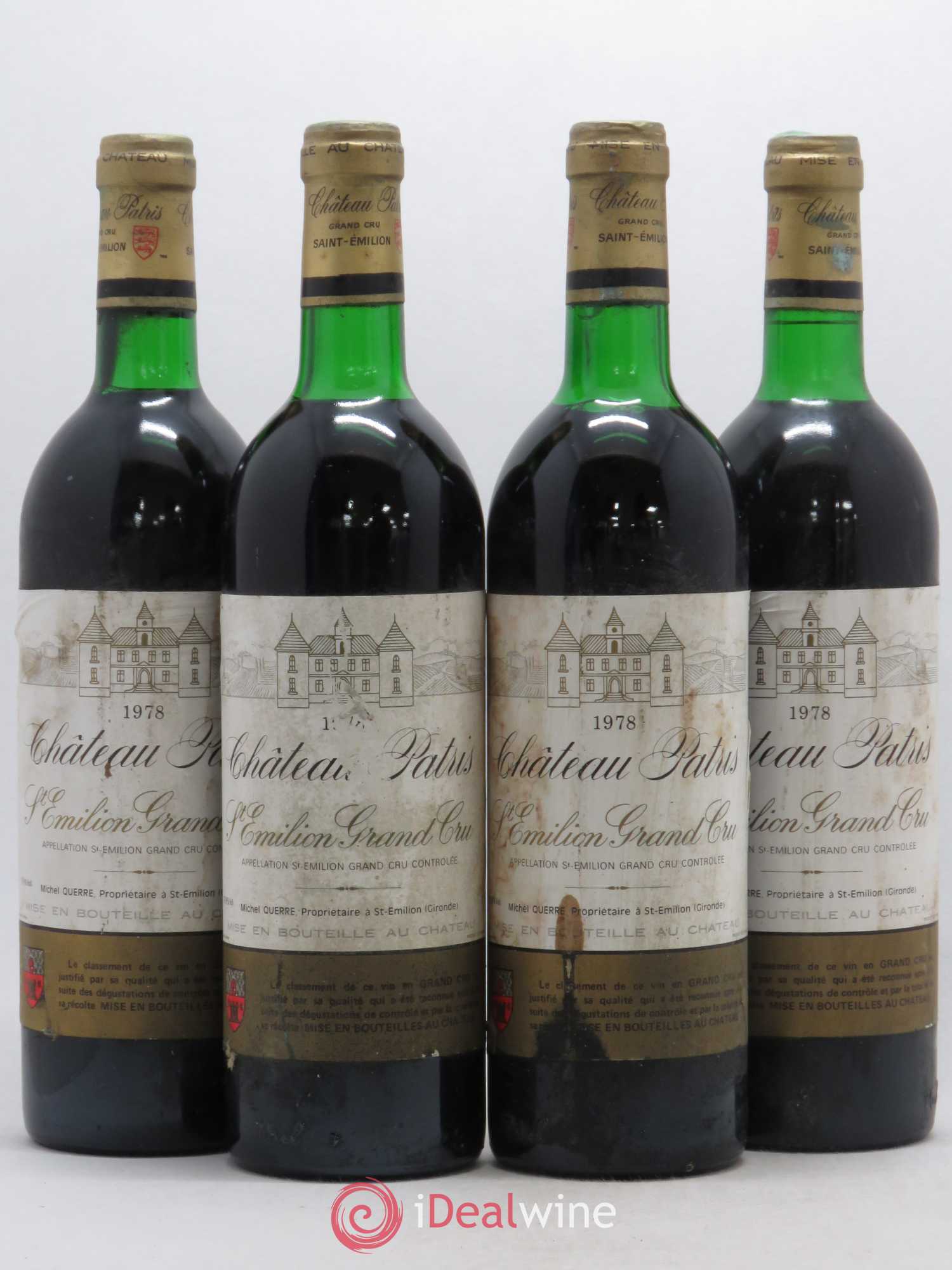 Château Patris 1978 - Lot de 4 bouteilles - 0