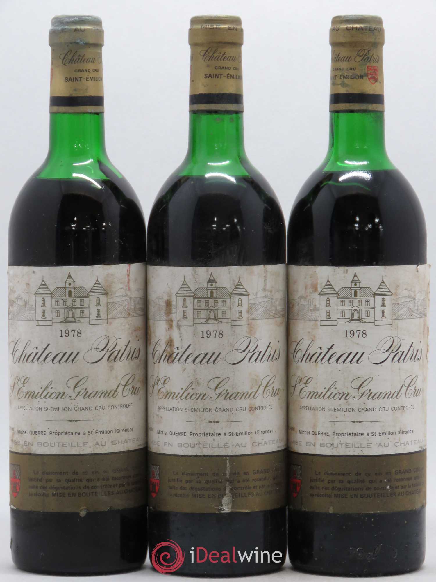 Château Patris 1978 - Lot de 3 bouteilles - 0