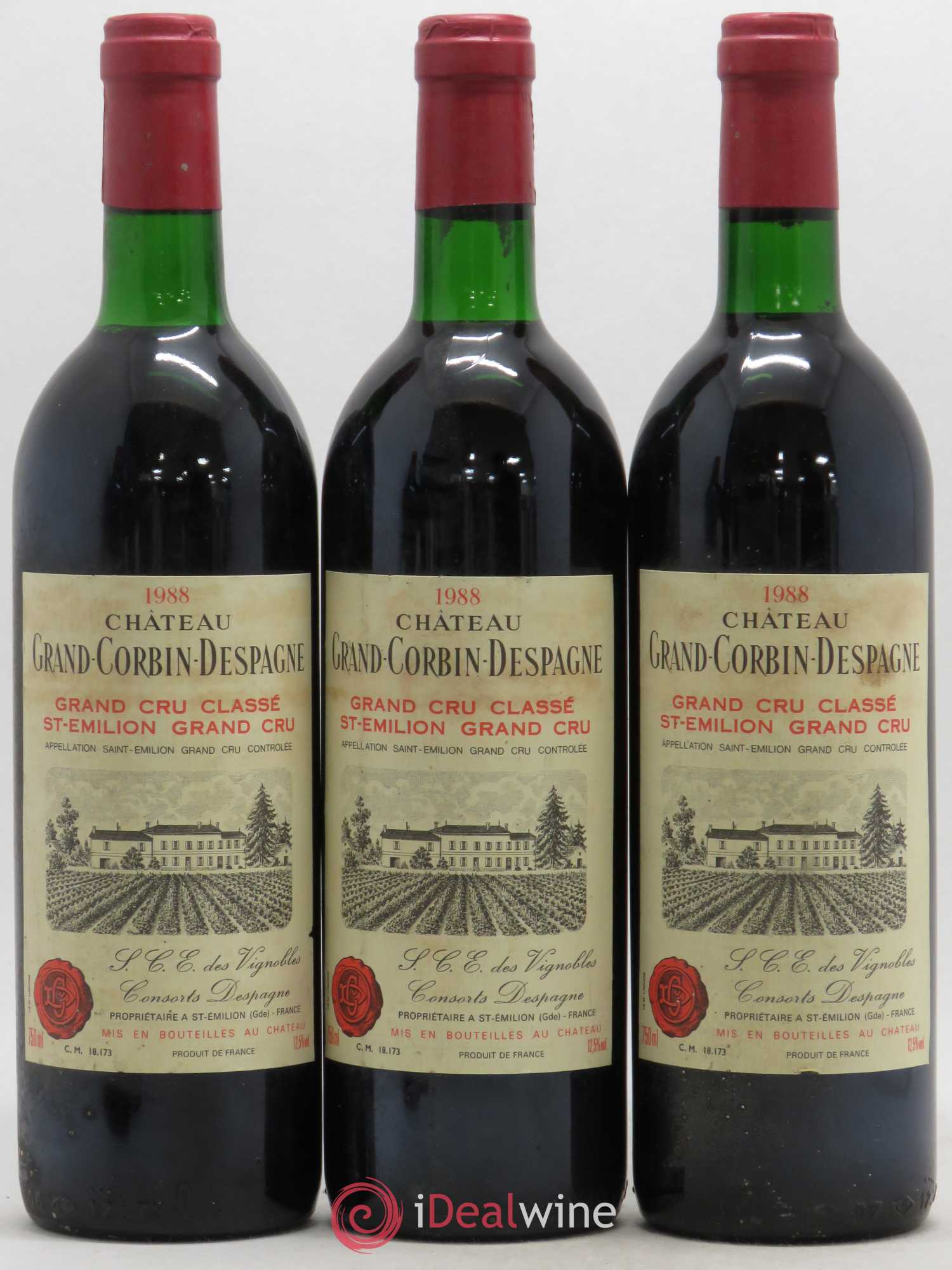 Château Grand Corbin Despagne Grand Cru Classé 1988 - Lot de 6 bouteilles - 2
