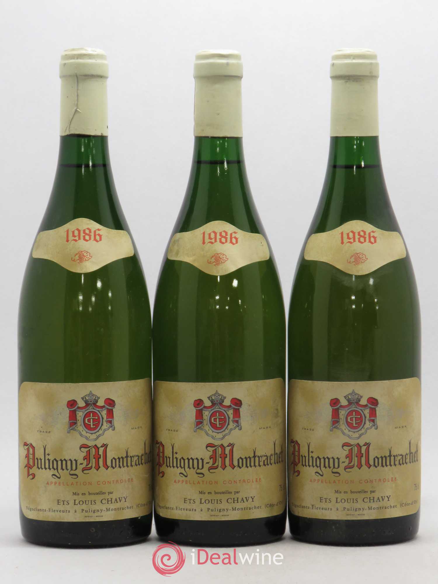 Puligny-Montrachet Louis Chavy 1986 - Lot de 3 bouteilles - 0