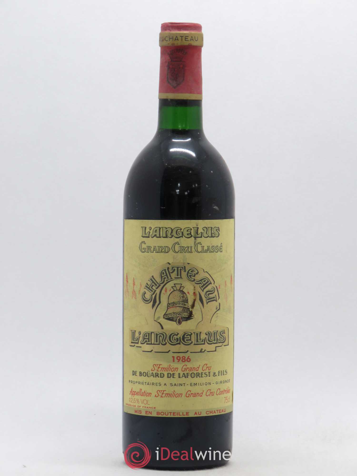 Château Angélus 1er Grand Cru Classé A 1986 - Lot de 1 bouteille - 0