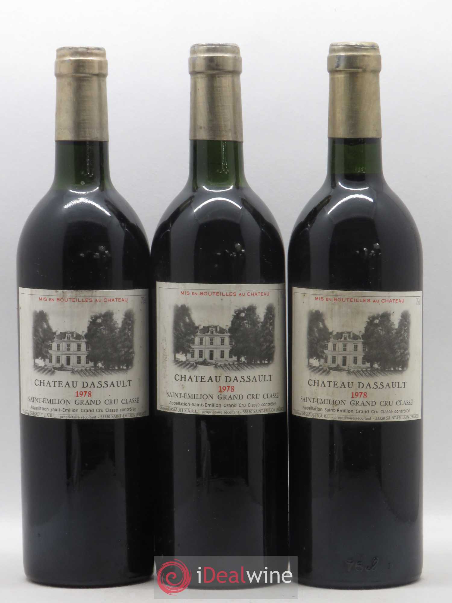 Château Dassault Grand Cru Classé 1978 - Lot de 3 bouteilles - 0