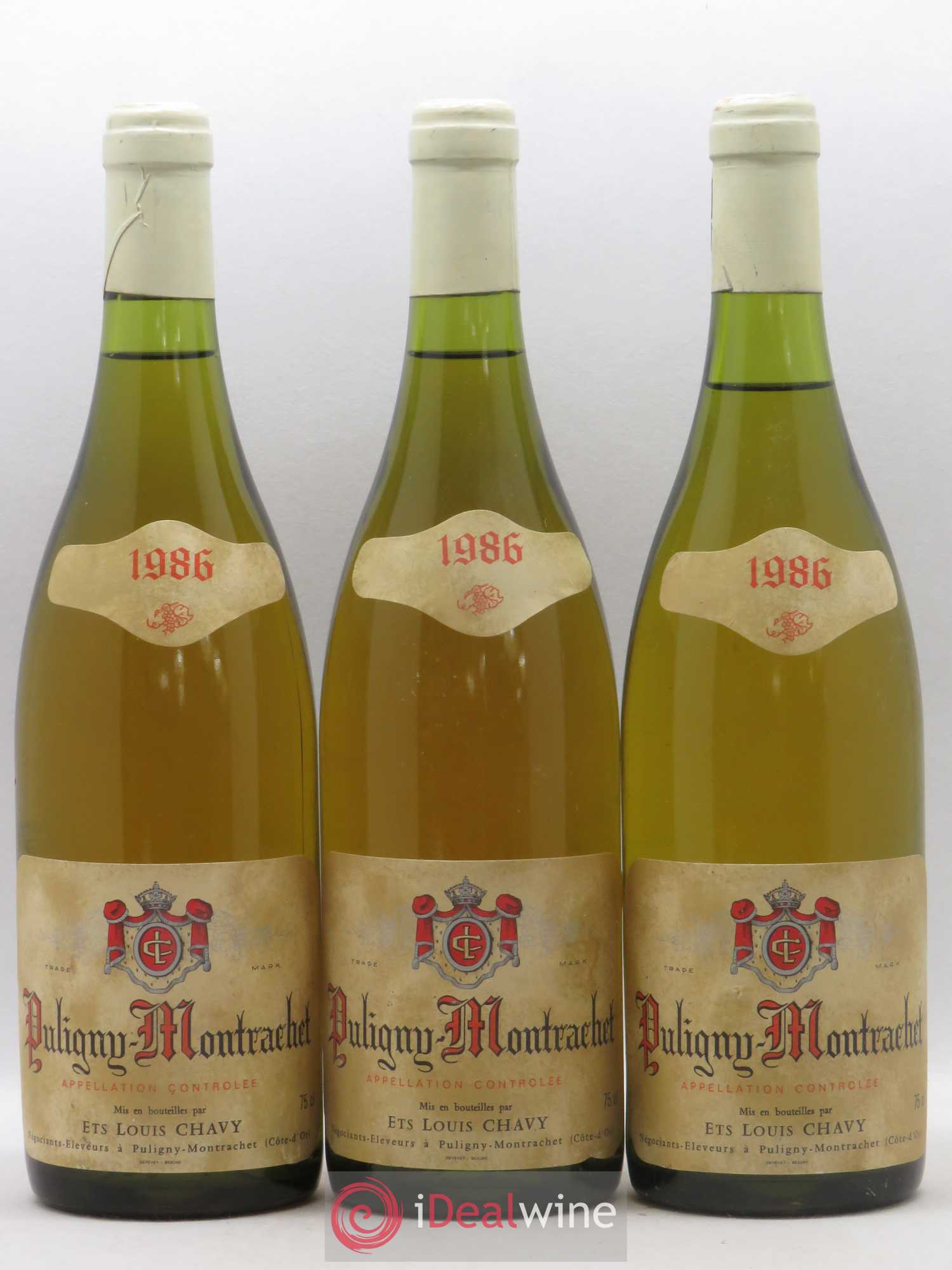 Puligny-Montrachet Louis Chavy 1986 - Lot de 3 bouteilles - 0