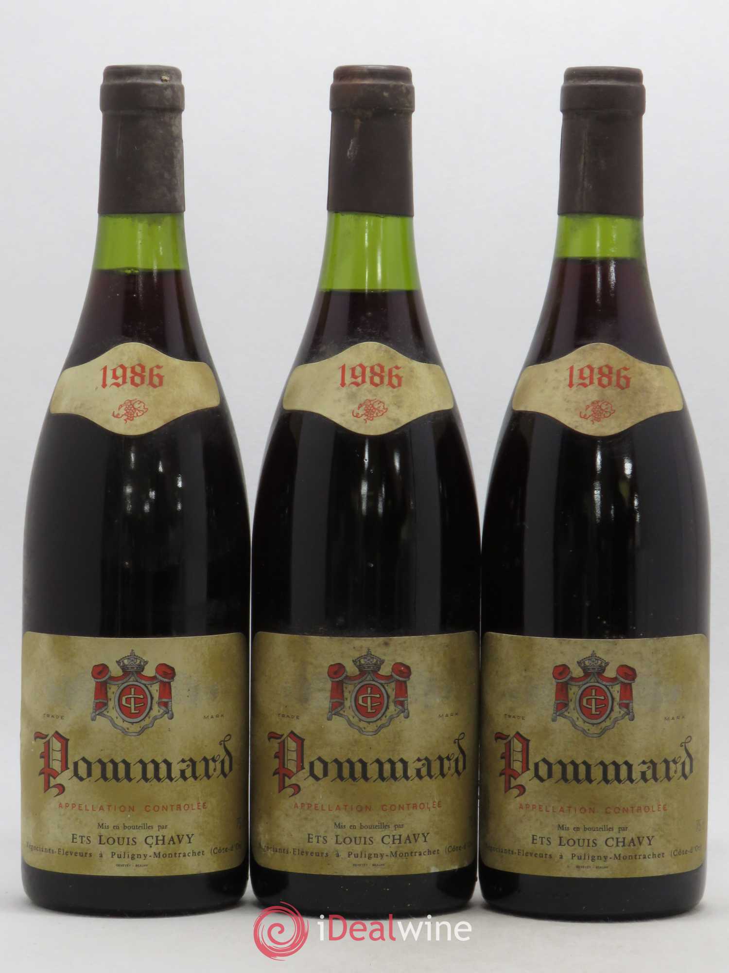Pommard Louis Chavy 1986 - Lot de 3 bouteilles - 0