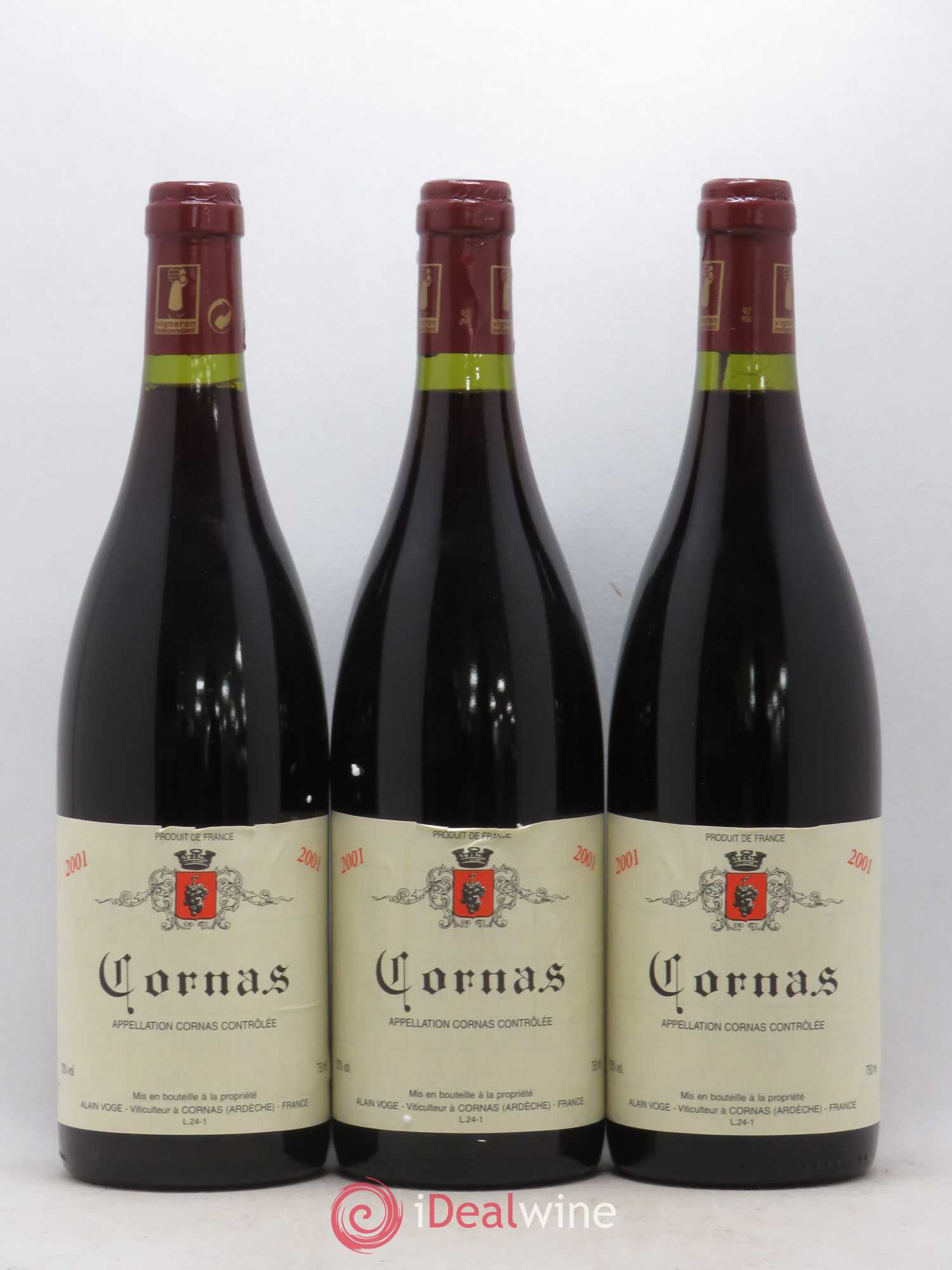 Cornas Domaine Alain Voge 2001 - Posten von 3 Flaschen - 0