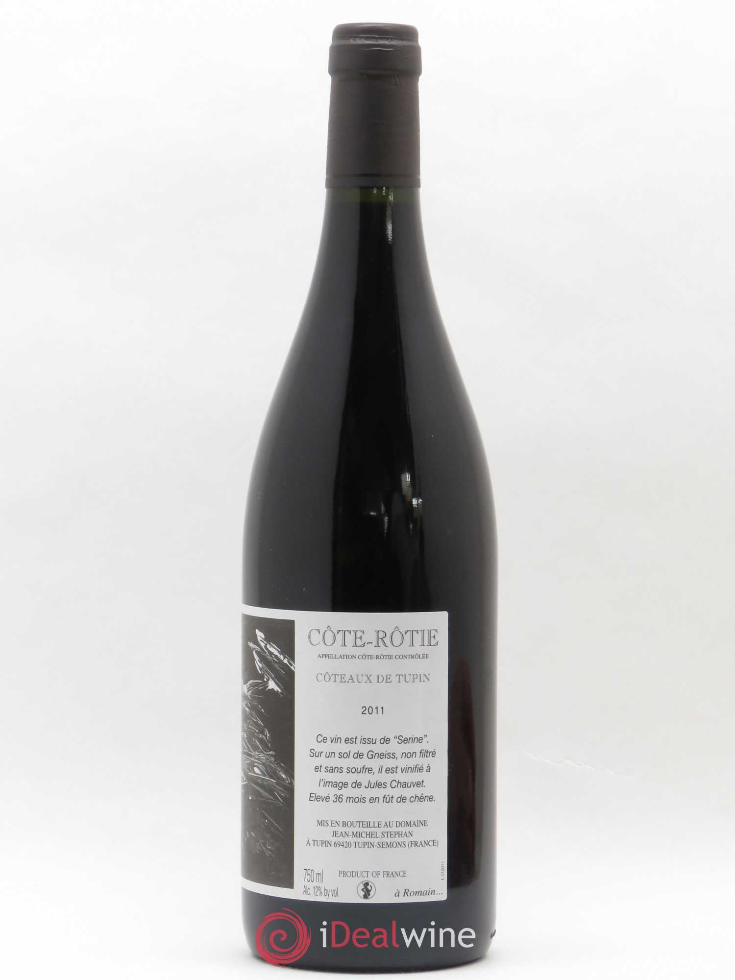 Côte-Rôtie Coteaux de Tupin Jean-Michel Stephan 2011 - Lot de 1 bouteille - 1