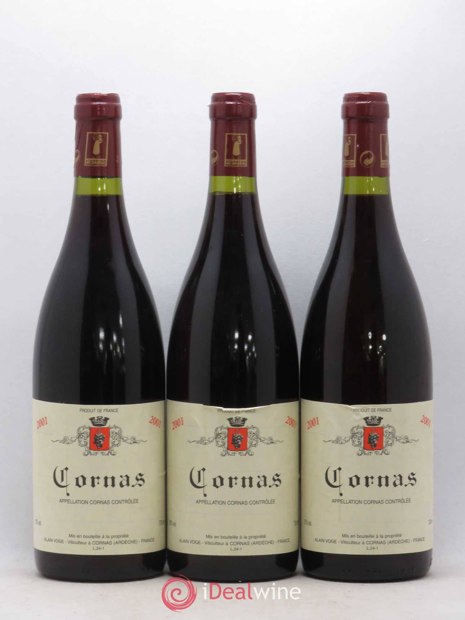 Cornas Domaine Alain Voge 2001 - Posten von 3 Flaschen - 0