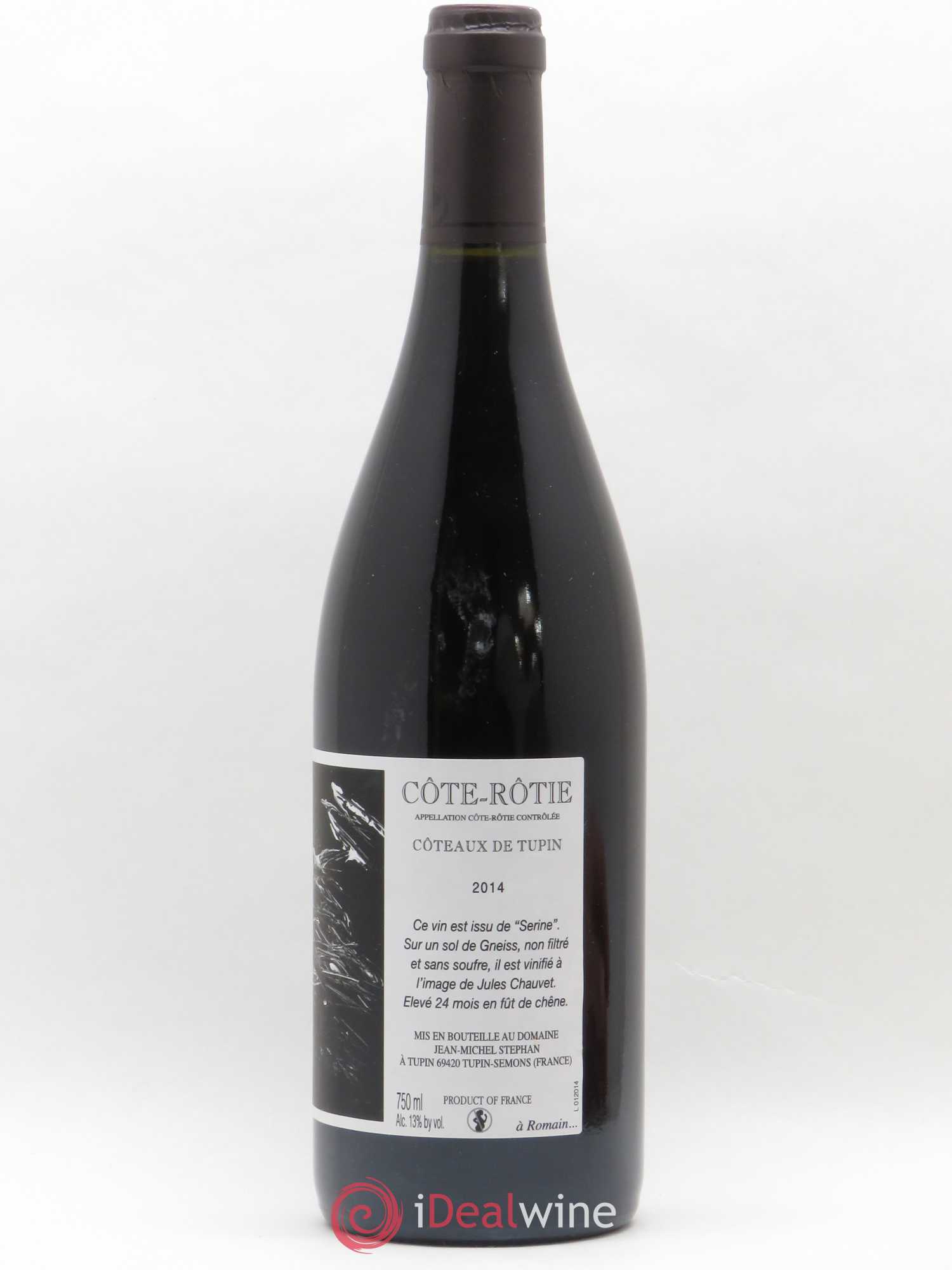 Côte-Rôtie Coteaux de Tupin Jean-Michel Stephan 2014 - Lot de 1 bouteille - 1