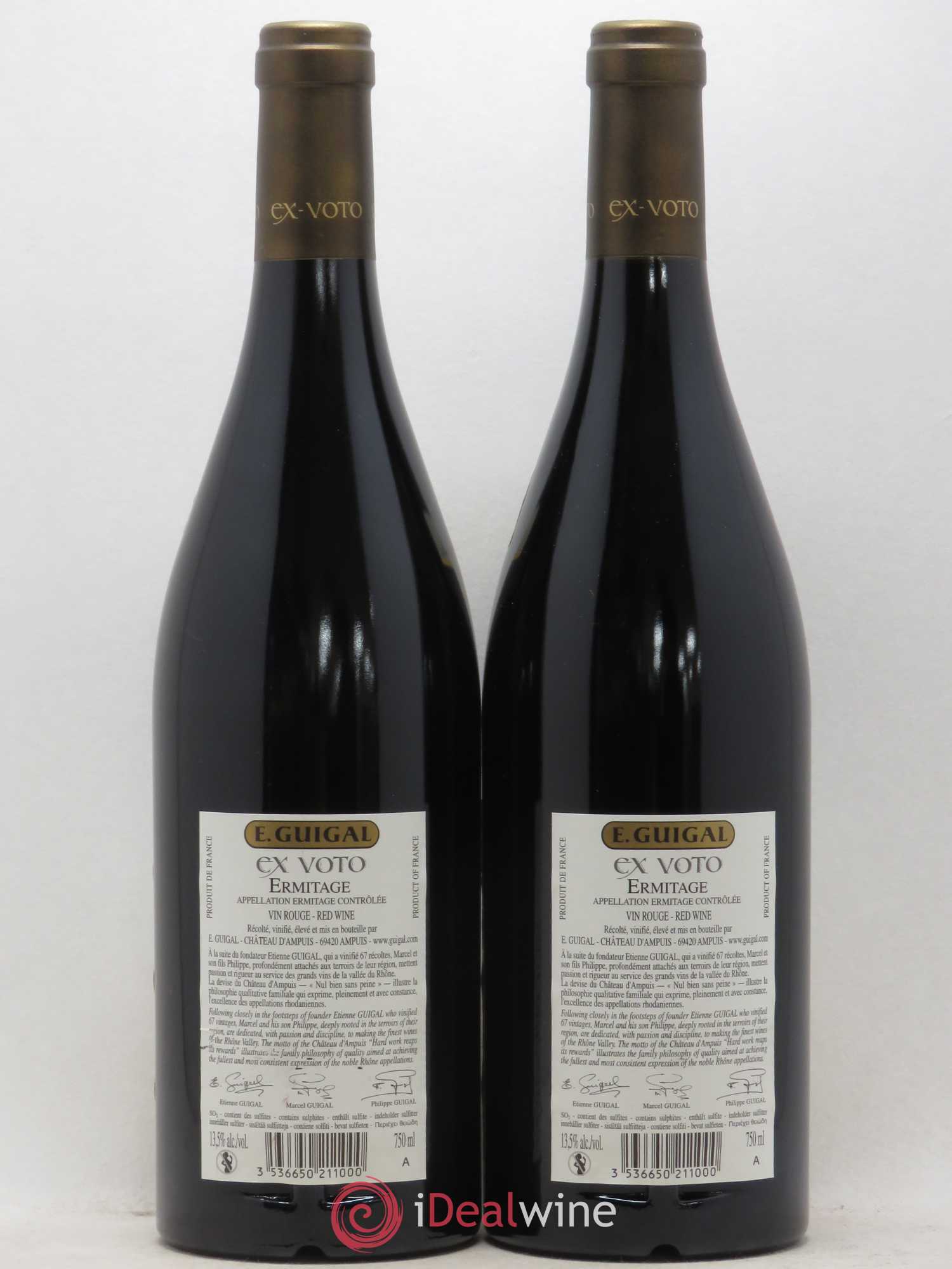 Ermitage Ex Voto Guigal 2010 - Lot de 2 bouteilles - 1