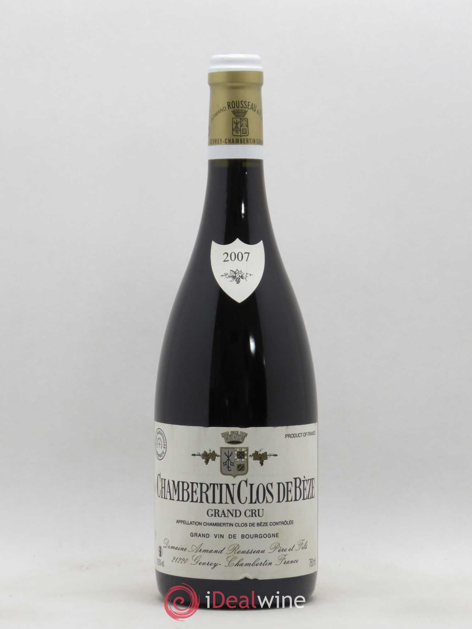 Chambertin Clos de Bèze Grand Cru Armand Rousseau (Domaine) 2007 - Lot de 1 bouteille - 0