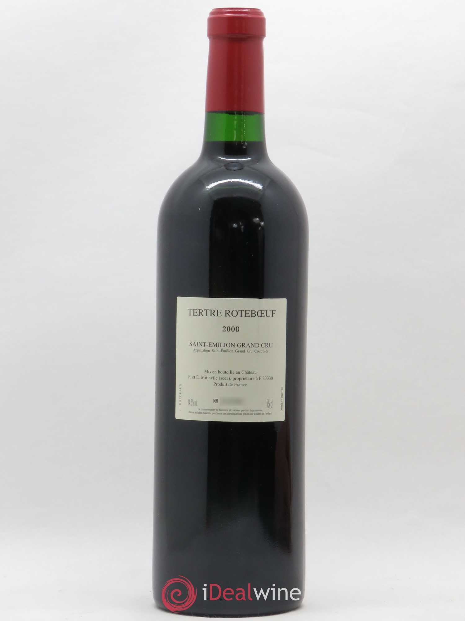 Château Tertre Roteboeuf 2008 - Lot de 1 bouteille - 1
