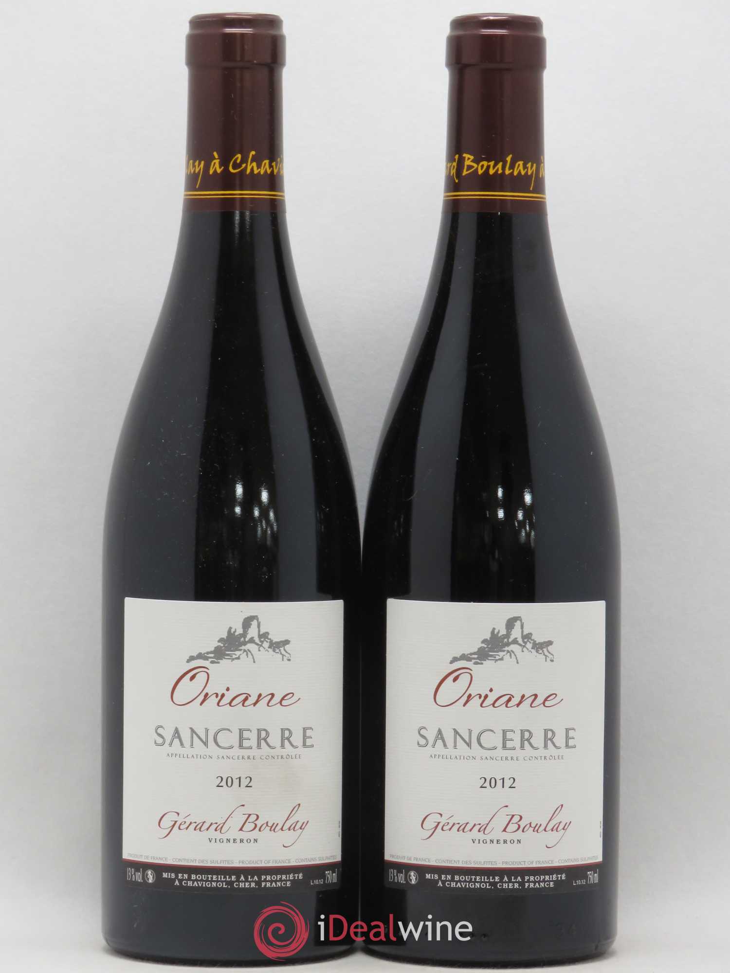 Sancerre Oriane Gérard Boulay 2012 - Lot de 2 bouteilles - 0