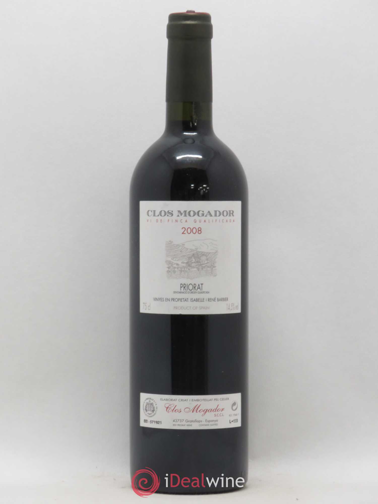 Priorat Clos Mogador DOCA René Barbier Vi de Finca 2008 - Lot de 1 bouteille - 0