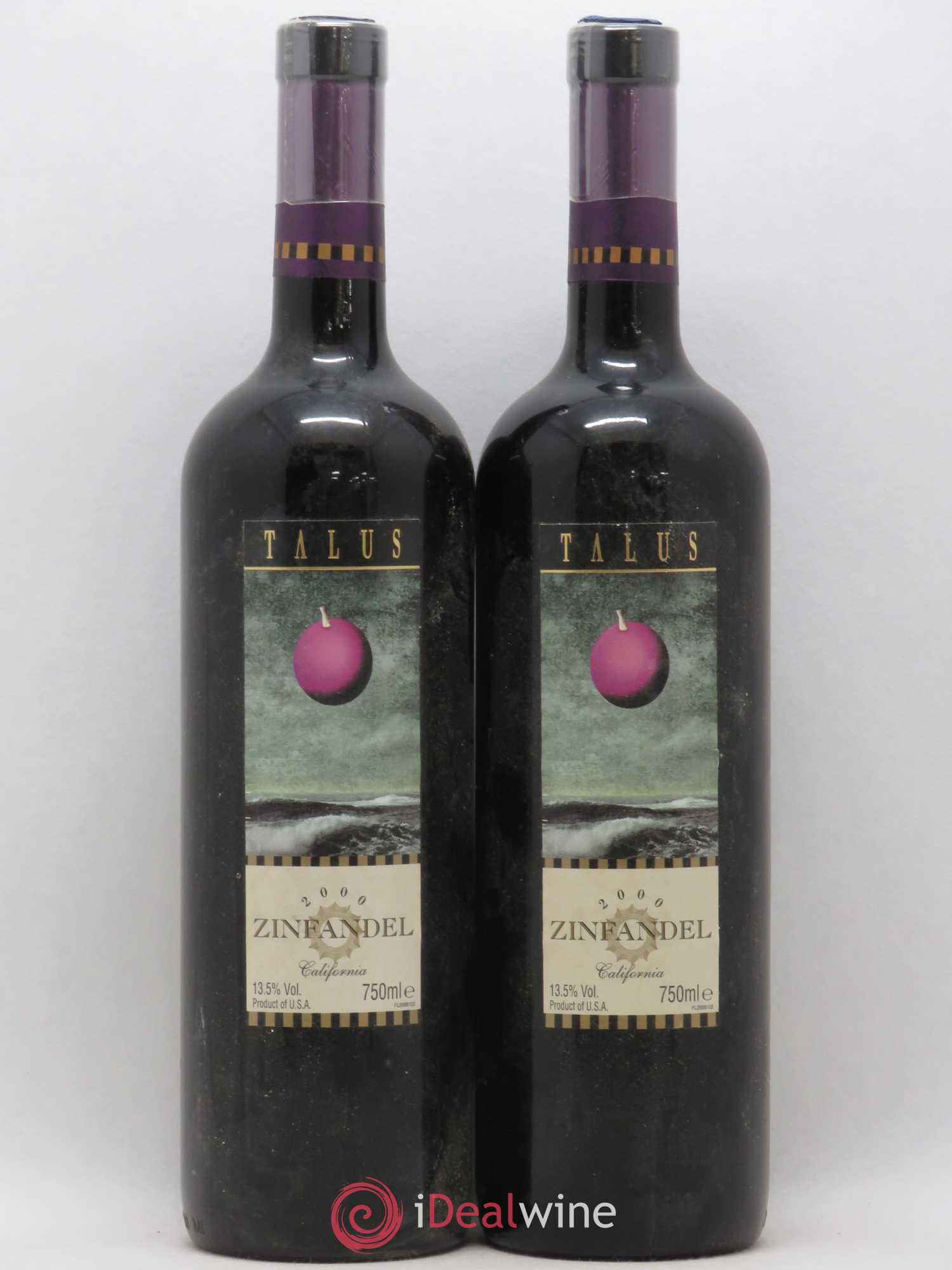 USA Talus Collection Zinfandel Lodi (sans prix de réserve) 2000 - Lot de 2 bouteilles - 0