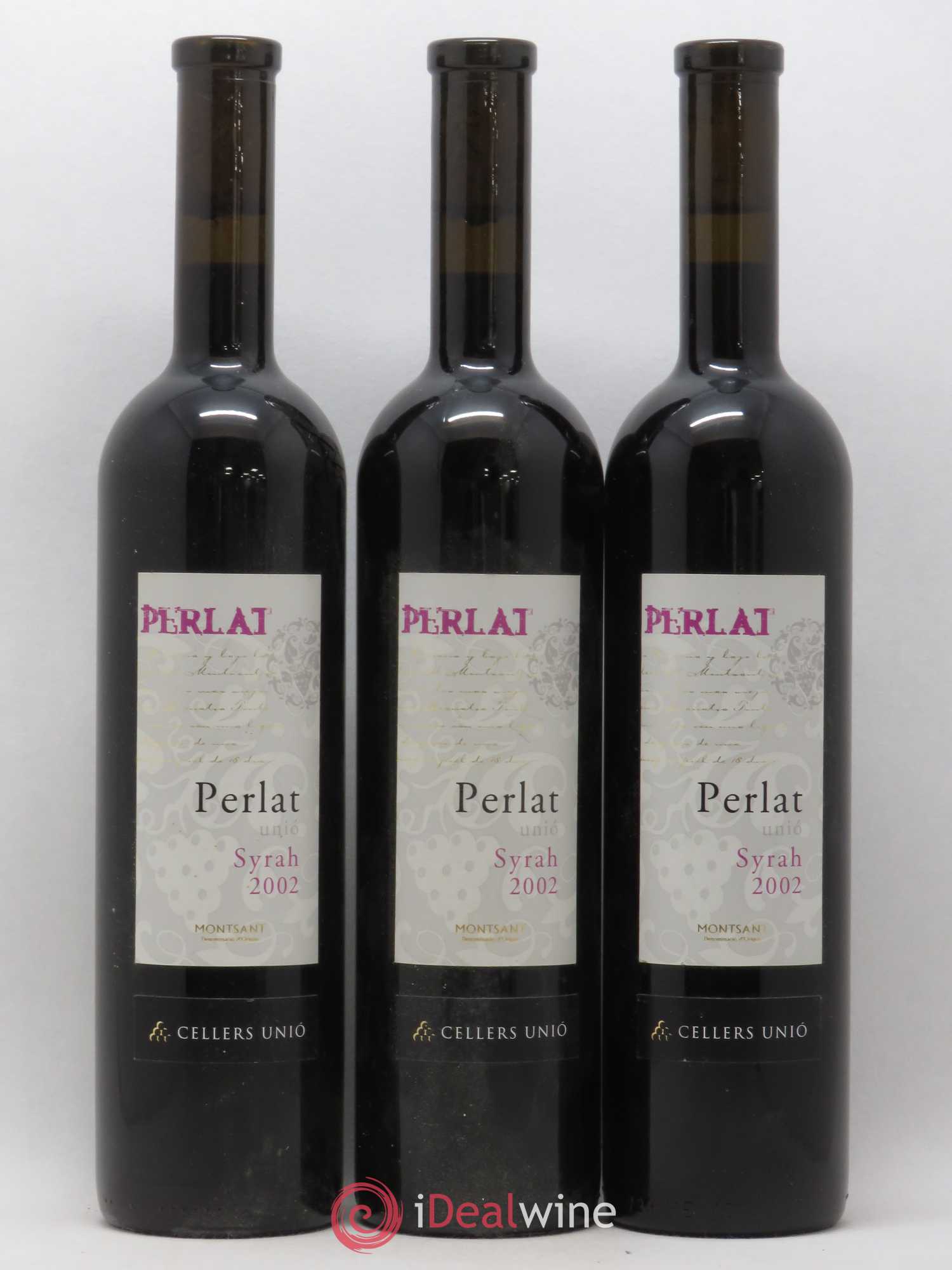 Espagne Cellers Unio Perlat Syrah Montsant (sans prix de réserve) 2002 - Posten von 3 Flaschen - 0