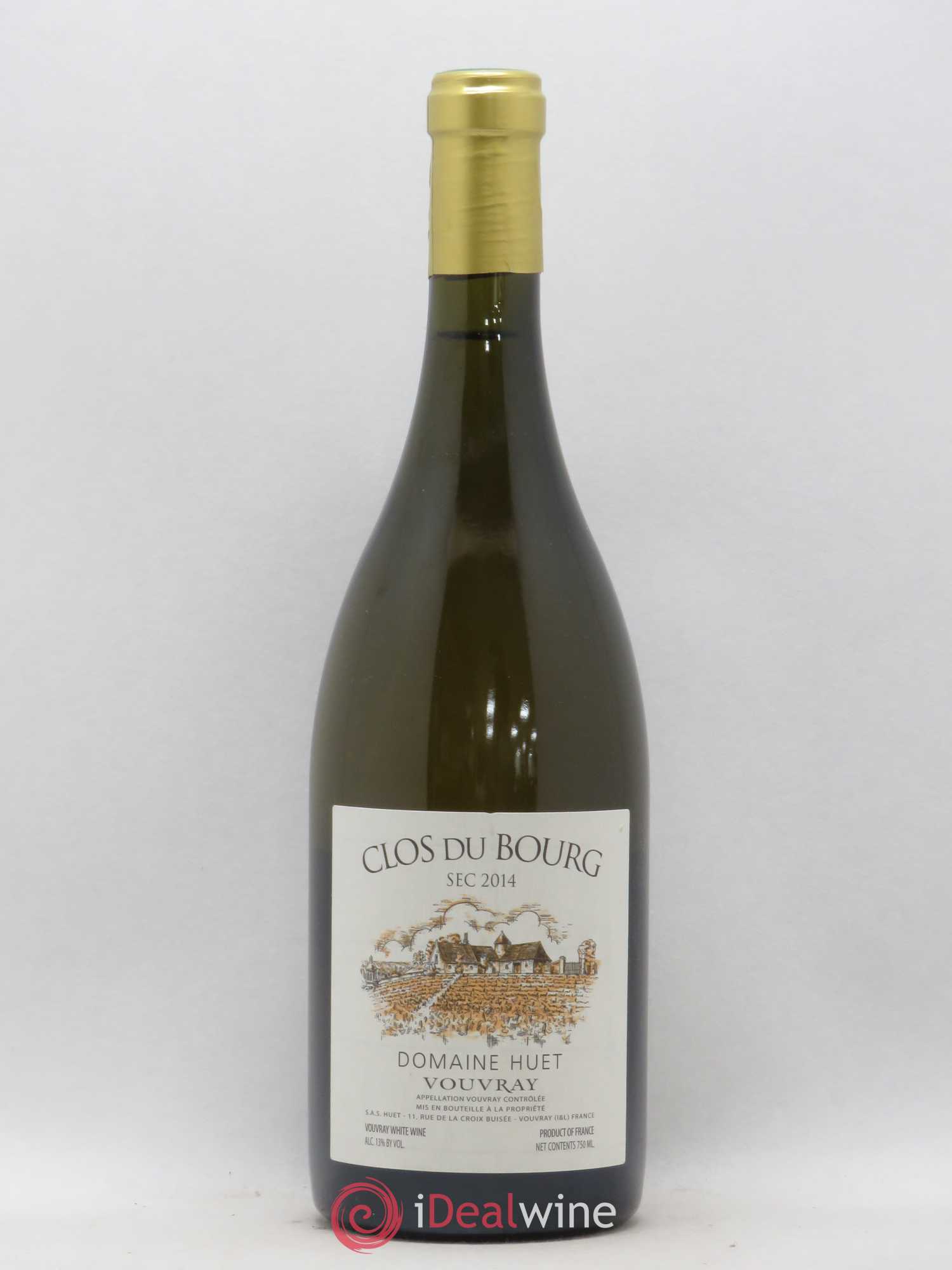 Vouvray Clos du Bourg Sec Domaine Huet 2014 - Lot de 1 bouteille - 0