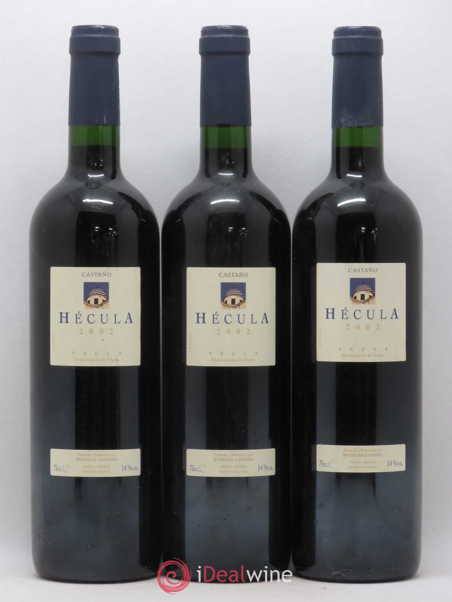 Yecla Bodegas Castano Hecula Monastrell (sans prix de réserve) 2002 - Posten von 3 Flaschen - 0