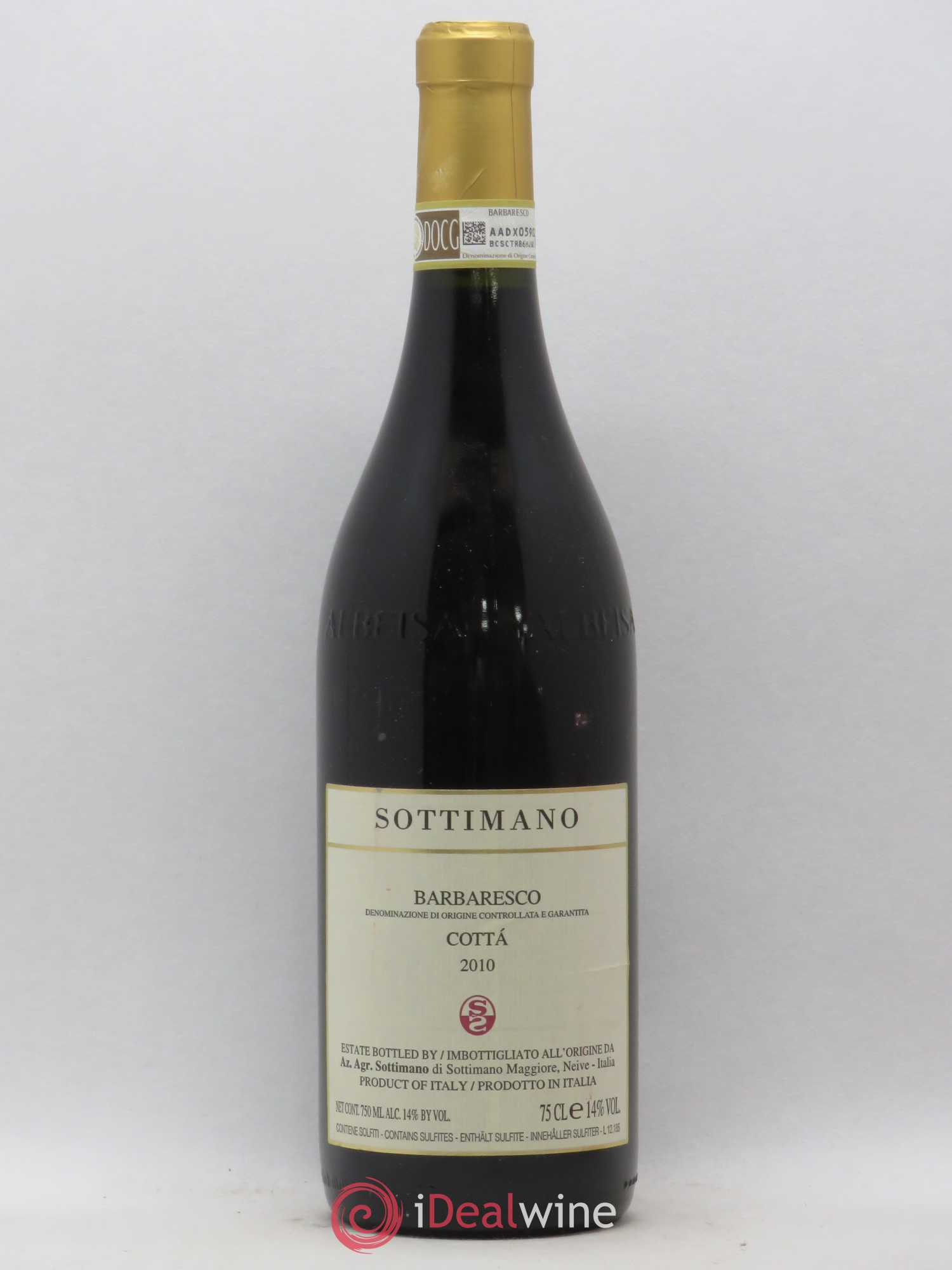 Barbaresco DOCG Cottà Sottimano 2010 - Lot de 1 bouteille - 0